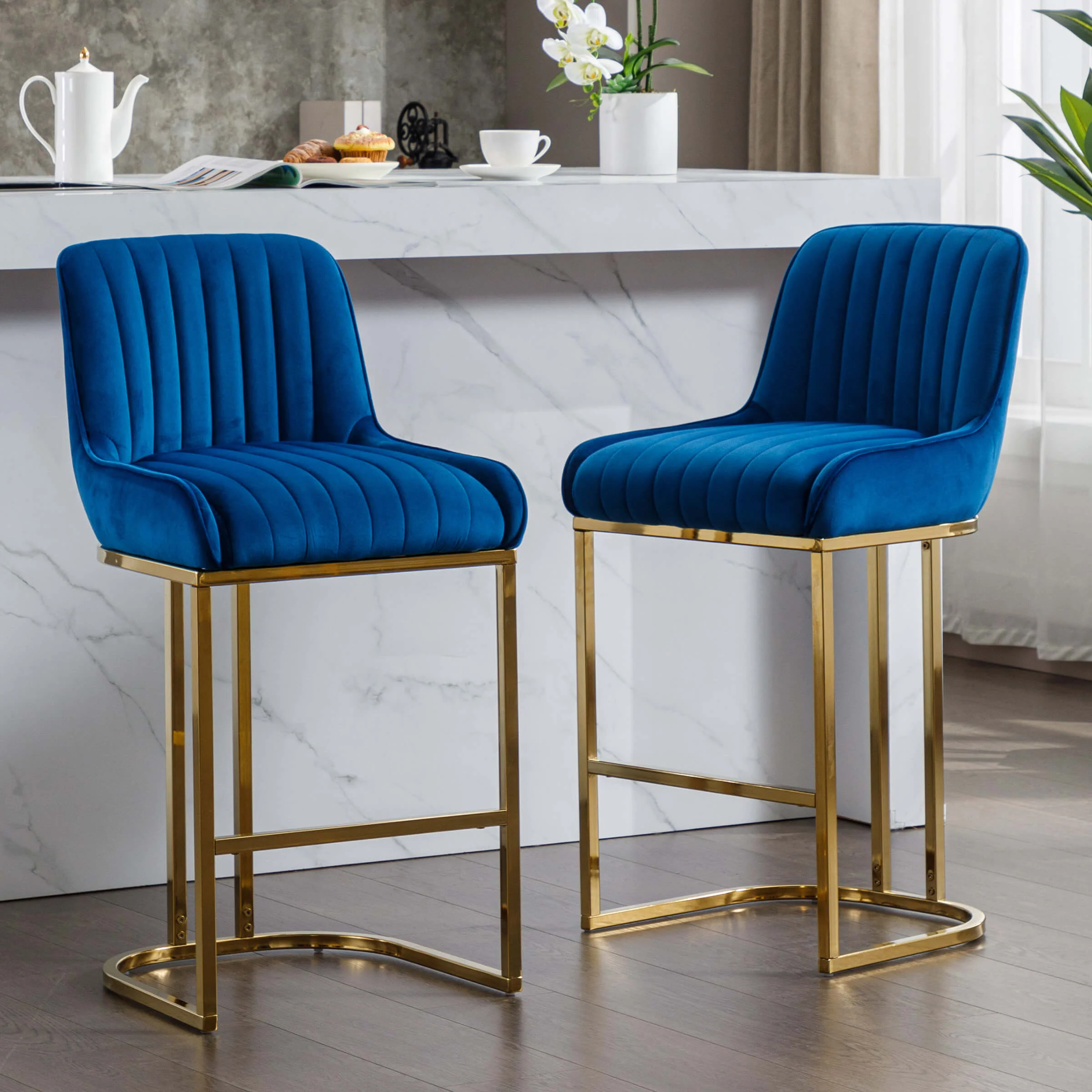 Modern Tufted Counter Stools Set of 2 - 9043CS - Image 27
