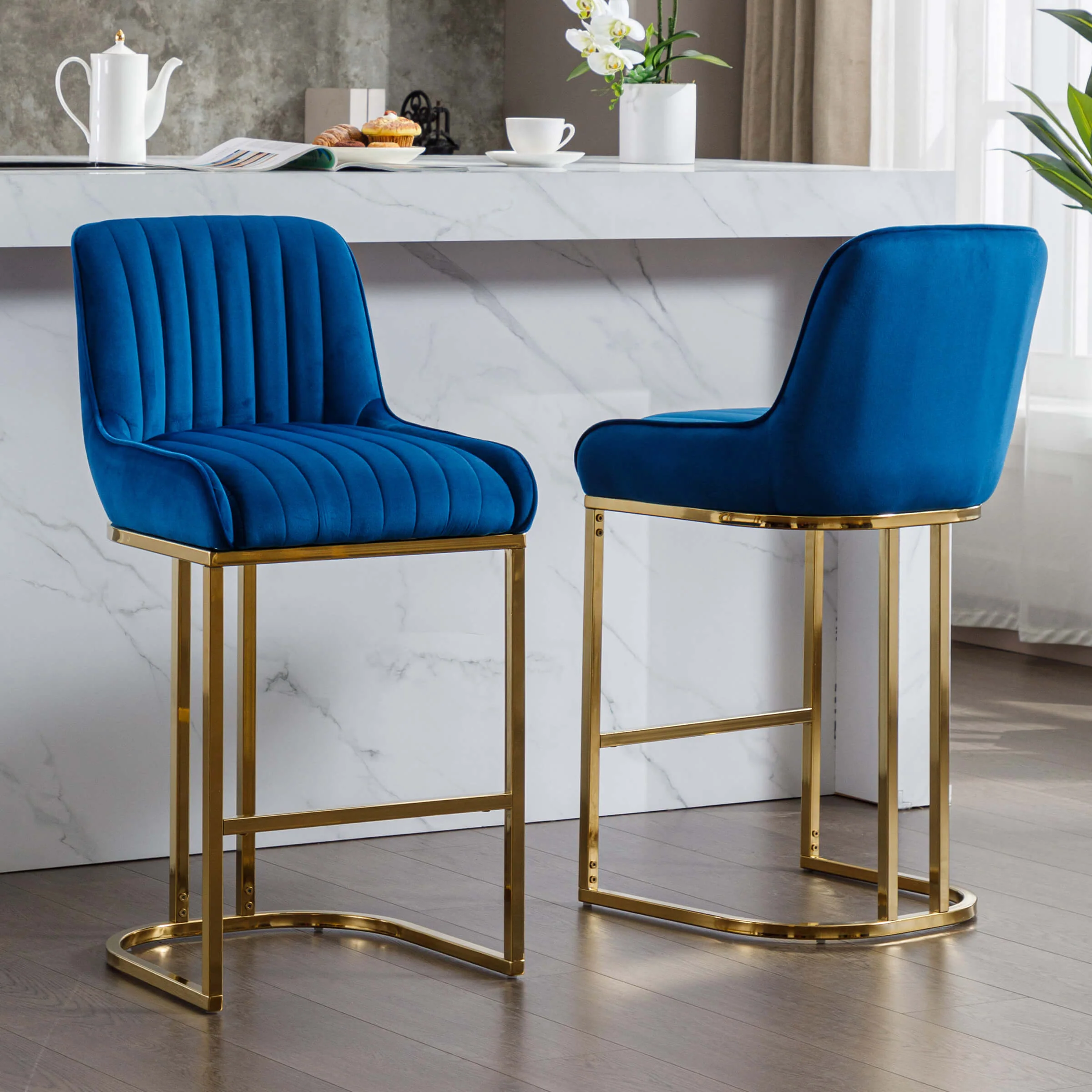 Modern Tufted Counter Stools Set of 2 - 9043CS - Image 28