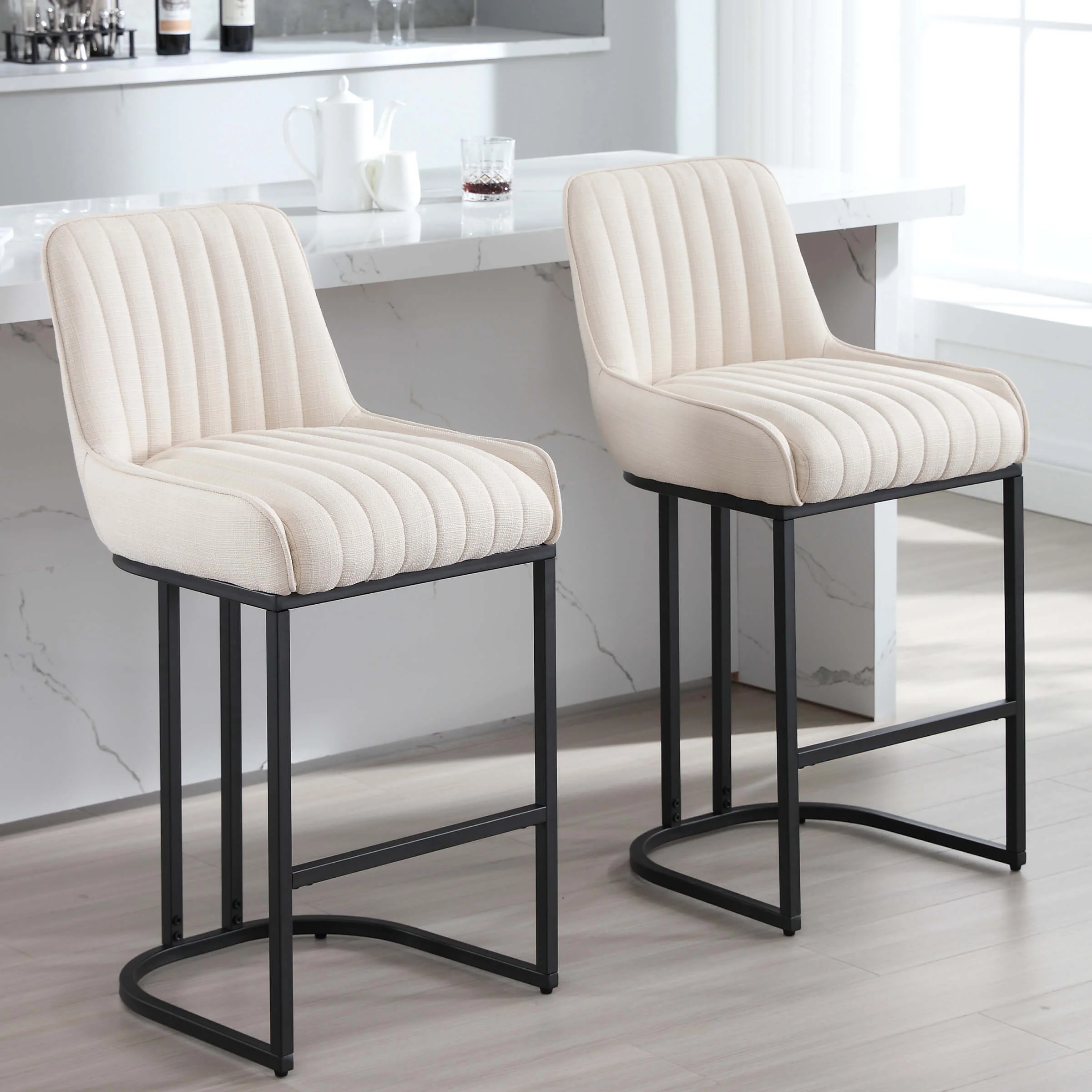 Modern Tufted Counter Stools Set of 2 - 9043CS - Image 44