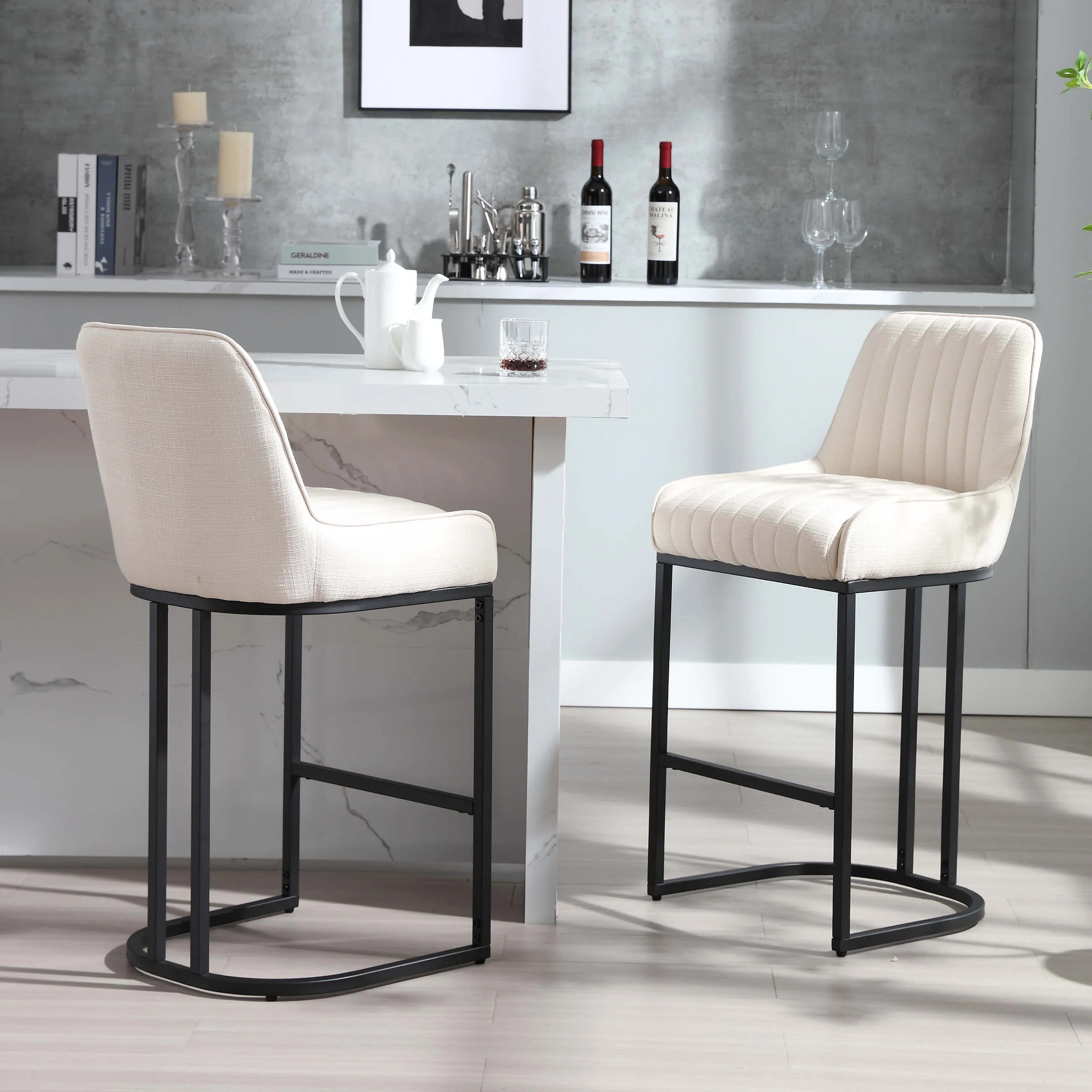 Modern Tufted Counter Stools Set of 2 - 9043CS - Image 45