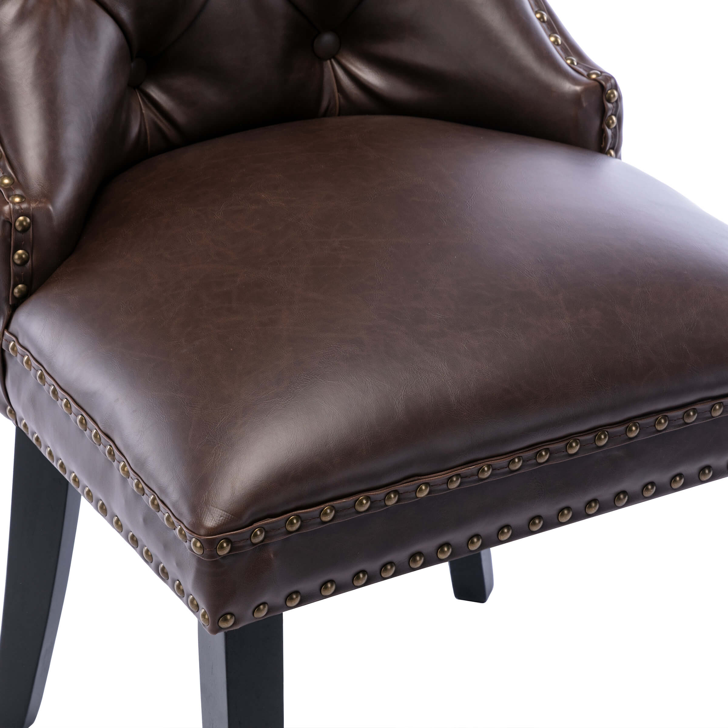 Mufted Leather Dining Chairs Set of 2 - 1029DC - Image 30