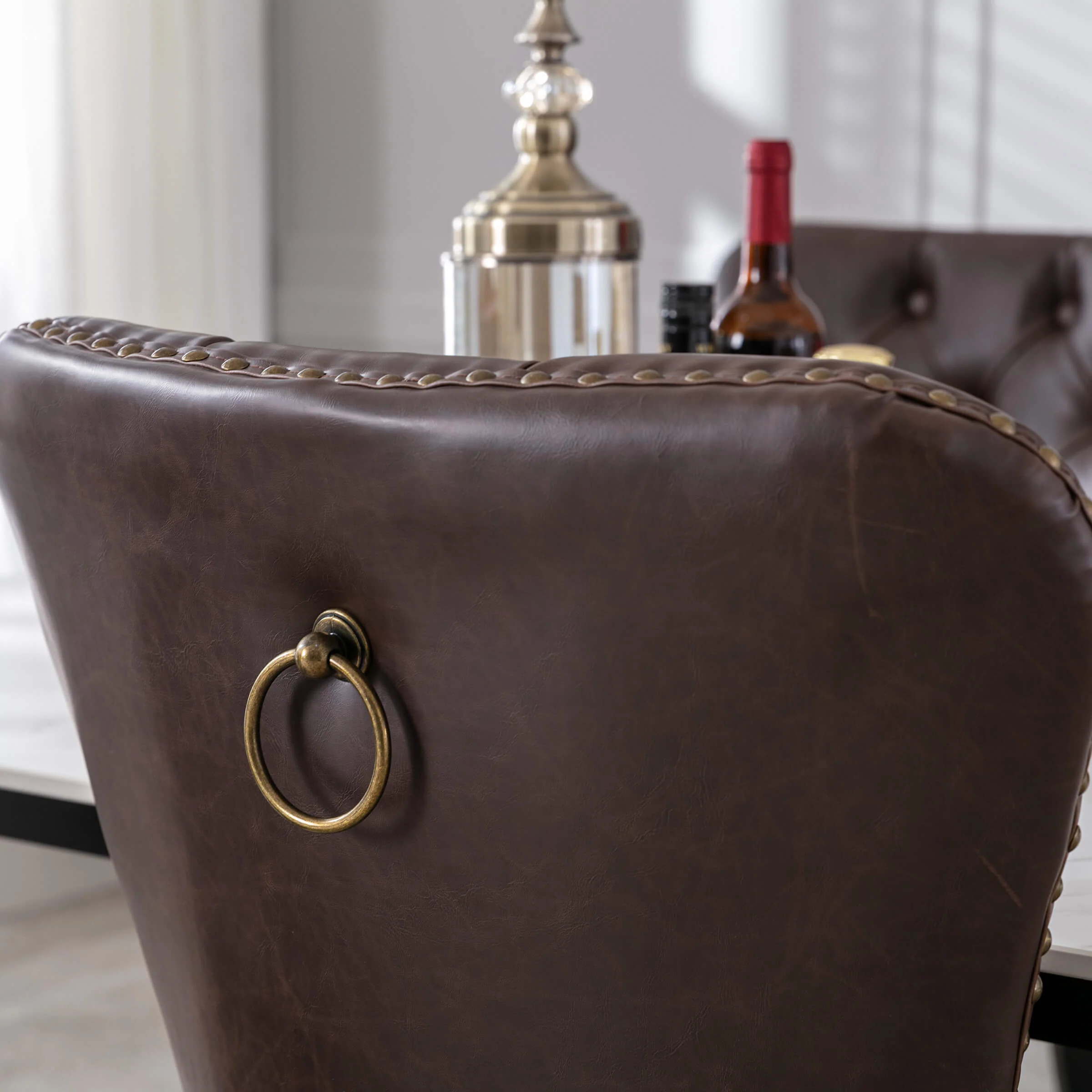 Mufted Leather Dining Chairs Set of 2 - 1029DC - Image 31