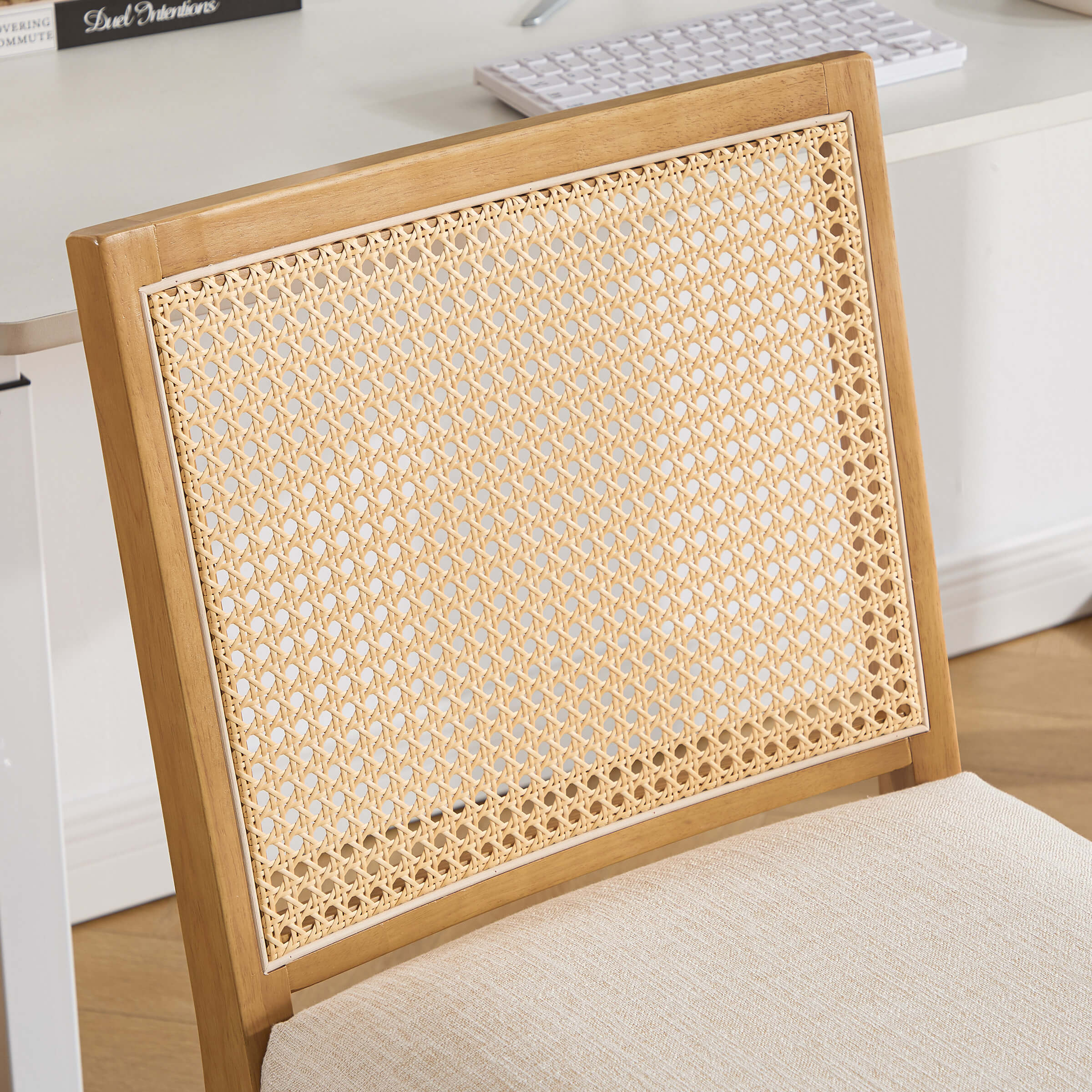Rattan Back Adjustable Office Chair - 8069OC - Image 2