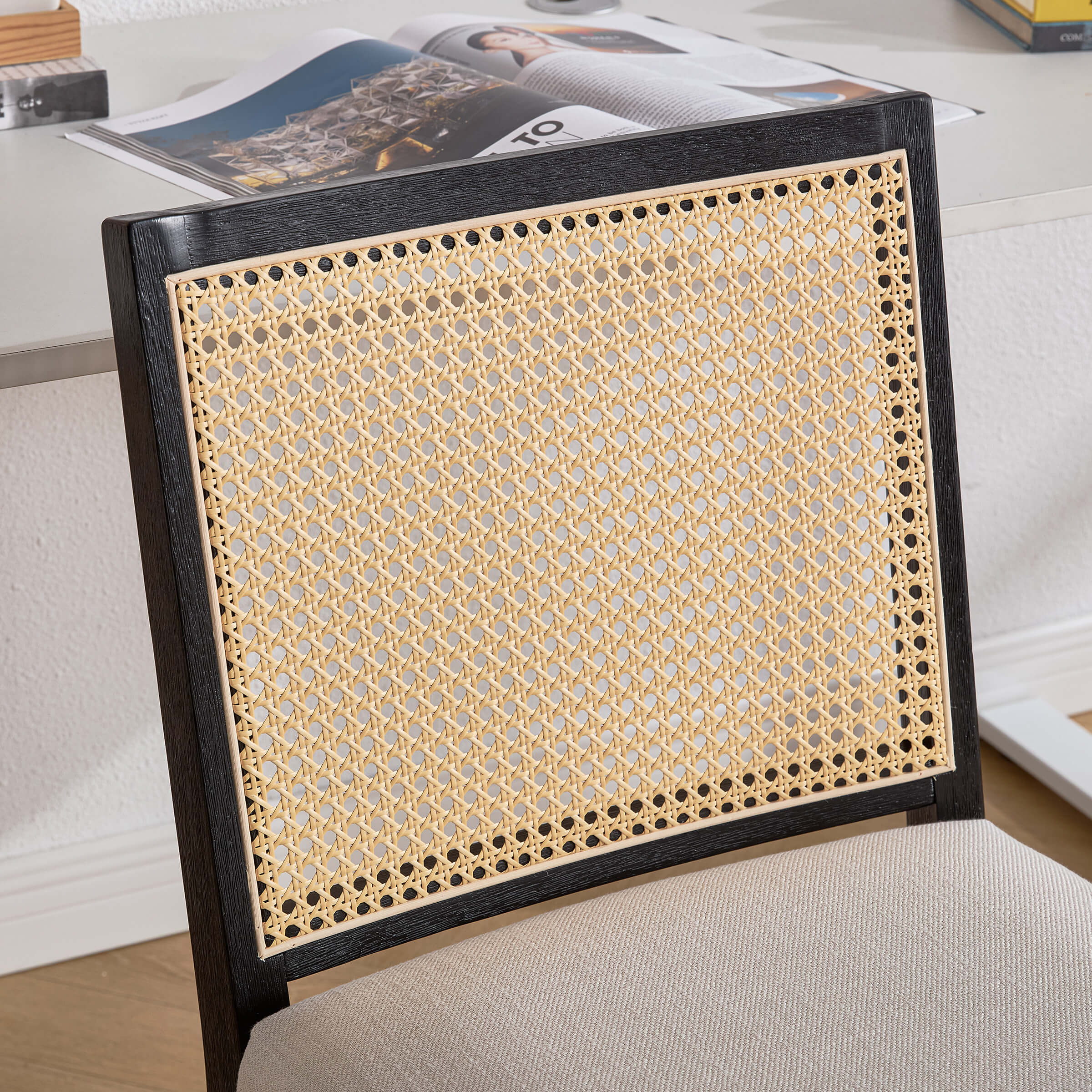 Rattan Back Adjustable Office Chair - 8069OC - Image 7