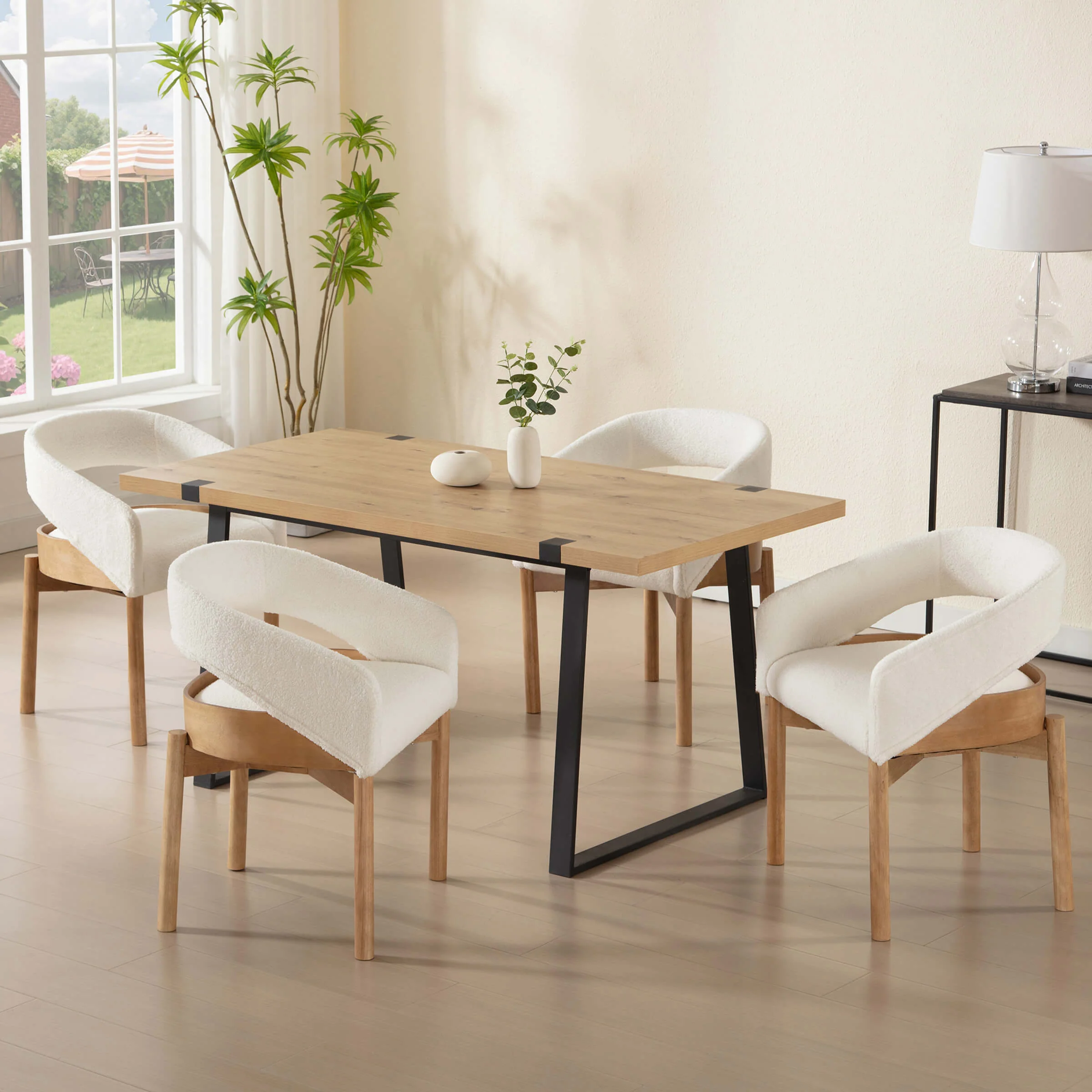 Open Barrel Curved Back Dining Chairs Set of 2 - 1999DC - Image 11