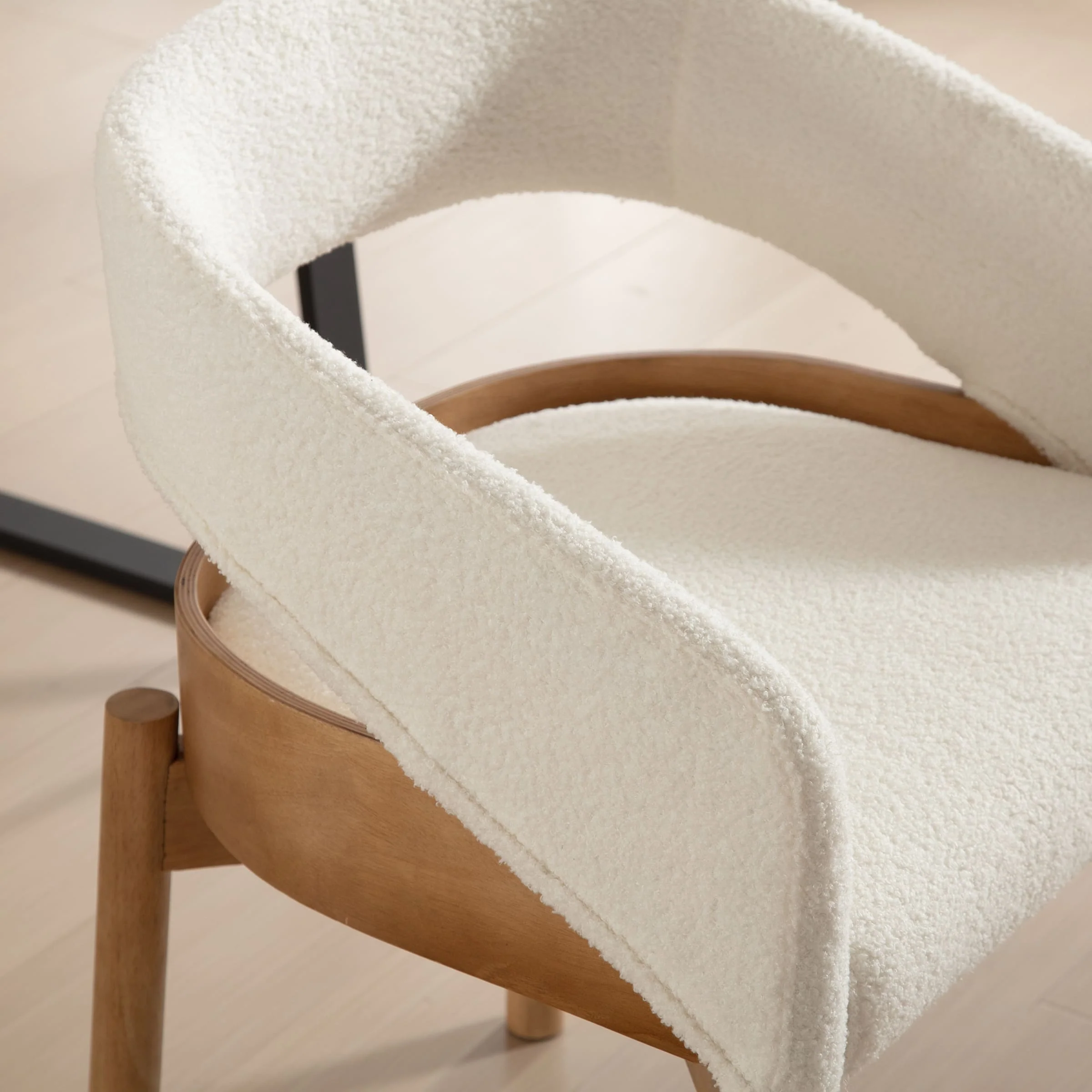Open Barrel Curved Back Dining Chairs Set of 2 - 1999DC - Image 13