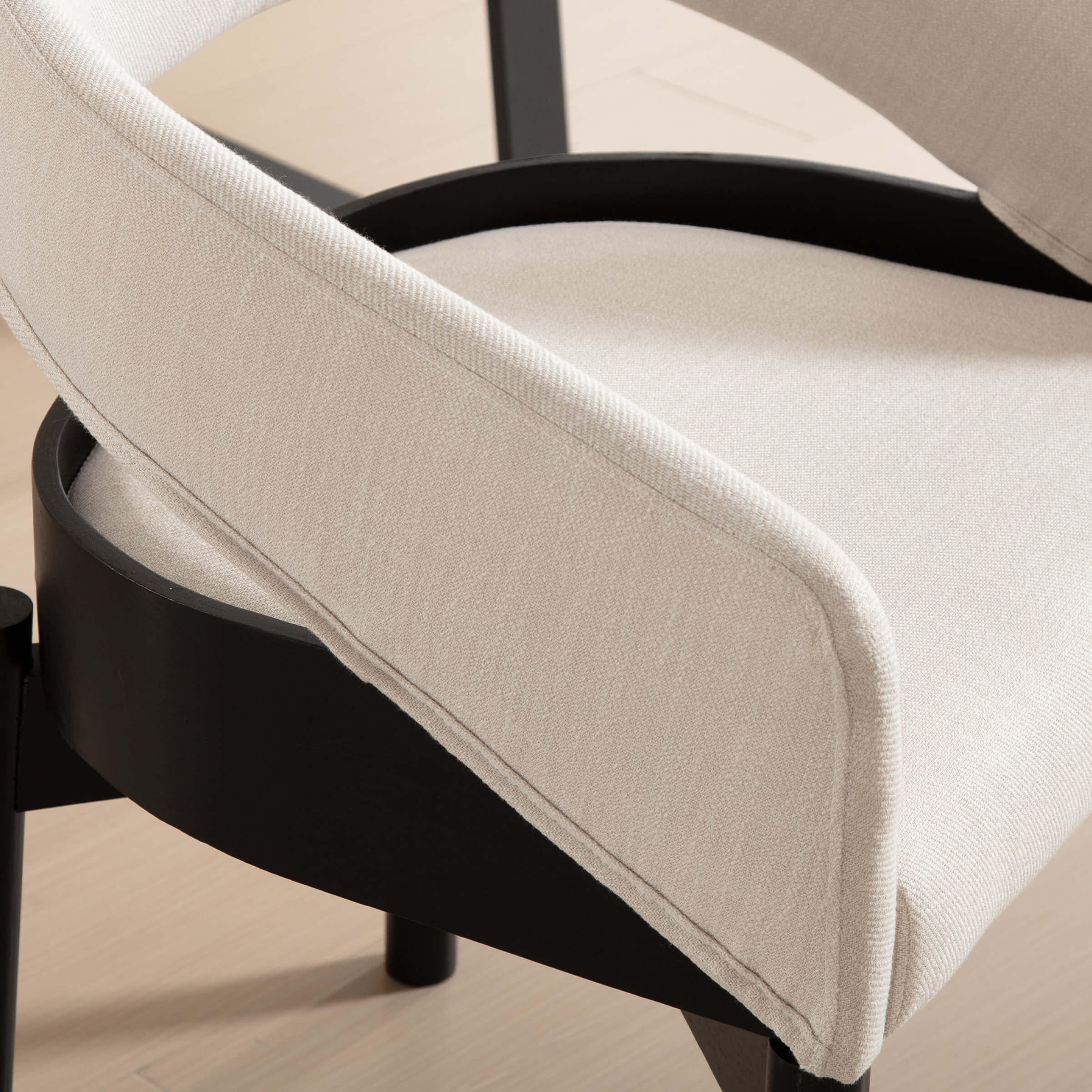 Open Barrel Curved Back Dining Chairs Set of 2 - 1999DC - Image 6