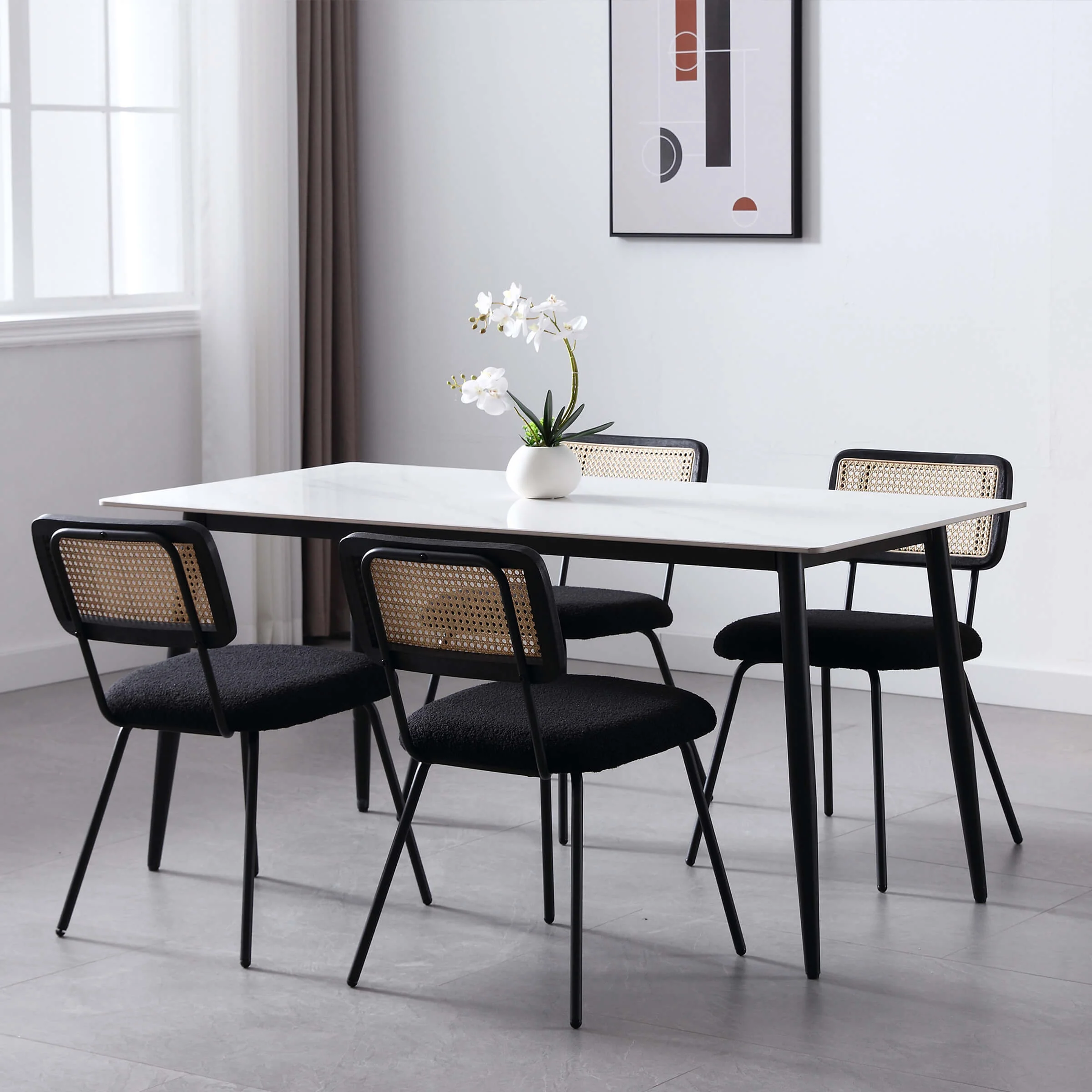Rattan Back Dining Chairs - 5343DC - Image 2