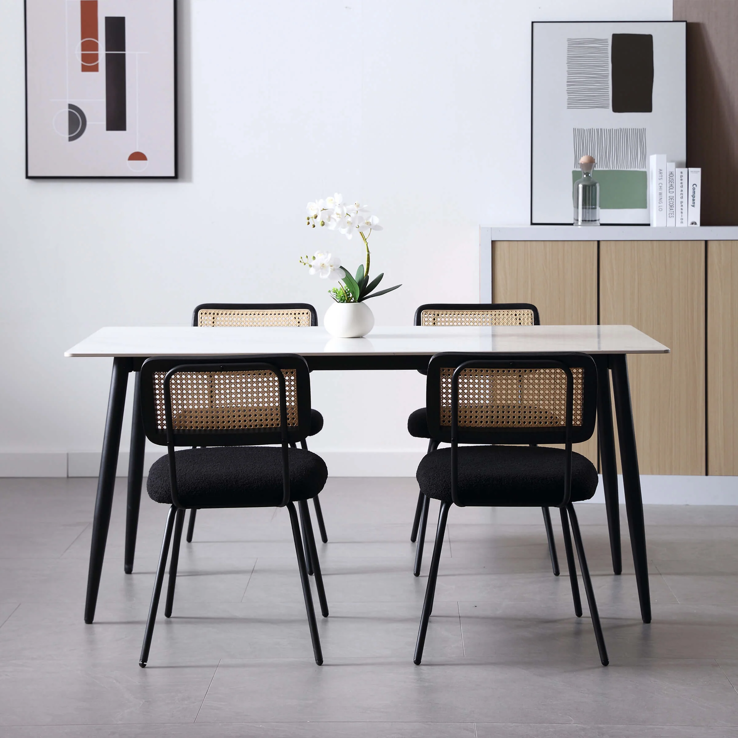 Rattan Back Dining Chairs - 5343DC - Image 4