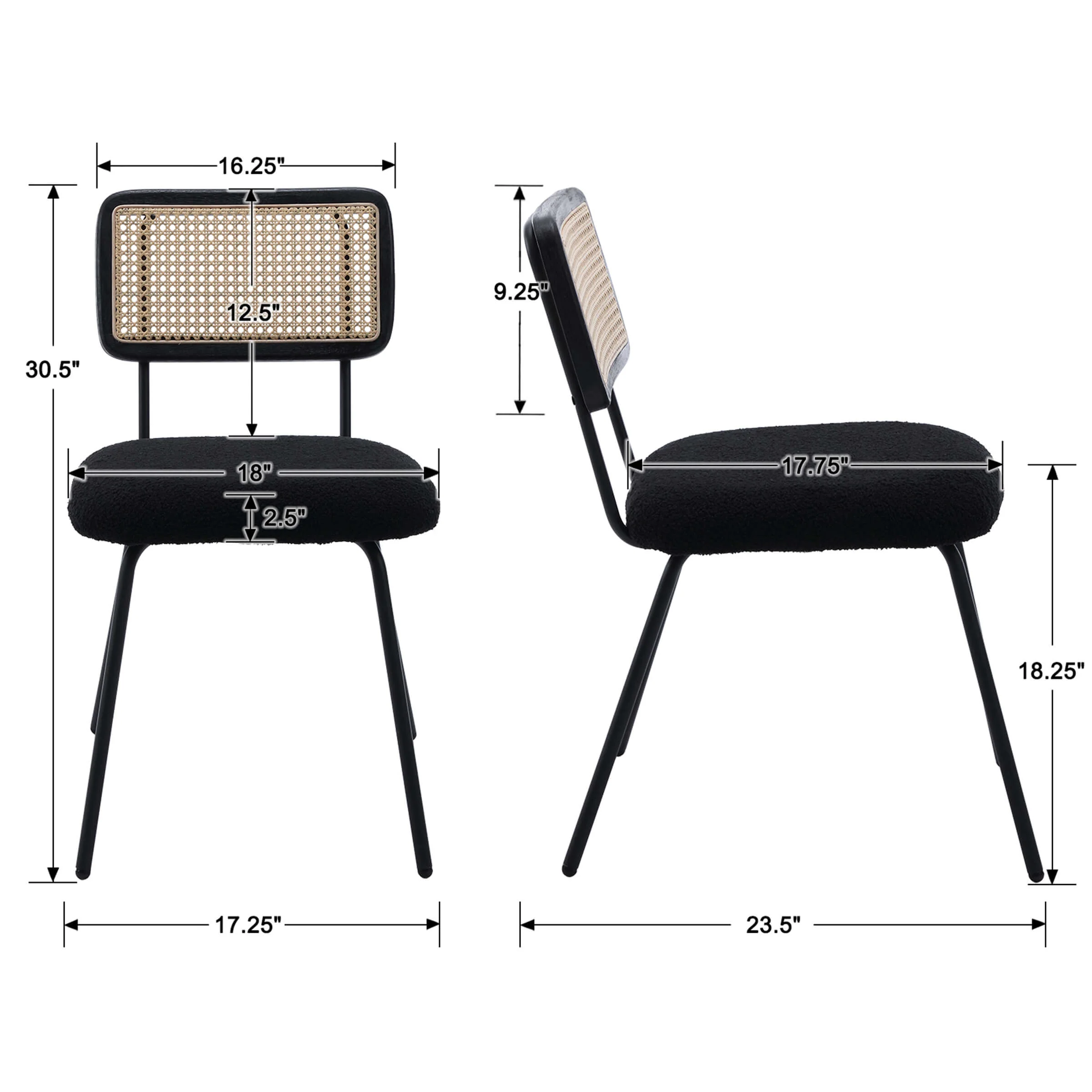 Rattan Back Dining Chairs - 5343DC - Image 9