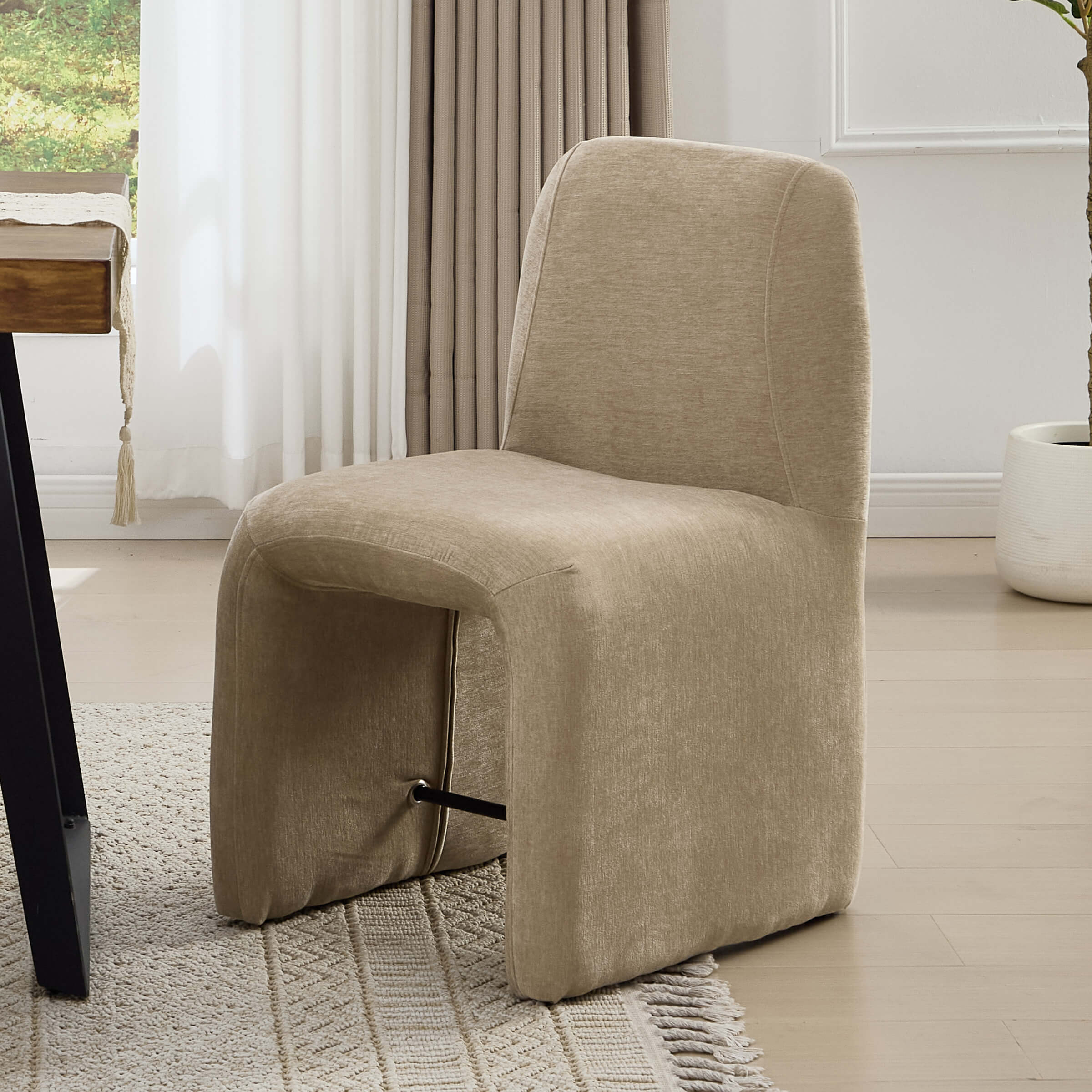 Upholstered Dining Chairs Set with Deep Seat and Curved Back - 3170DC - Image 10