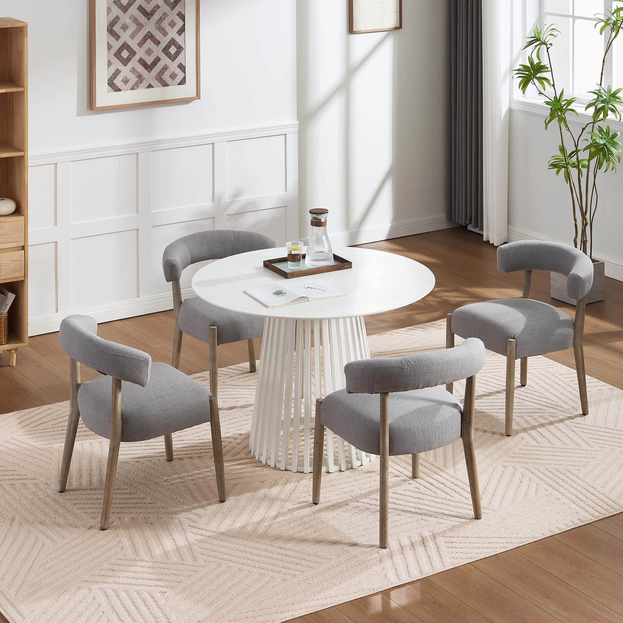 Curved Open Back Kitchen Chairs Set of 2 - 10077DC - Image 12