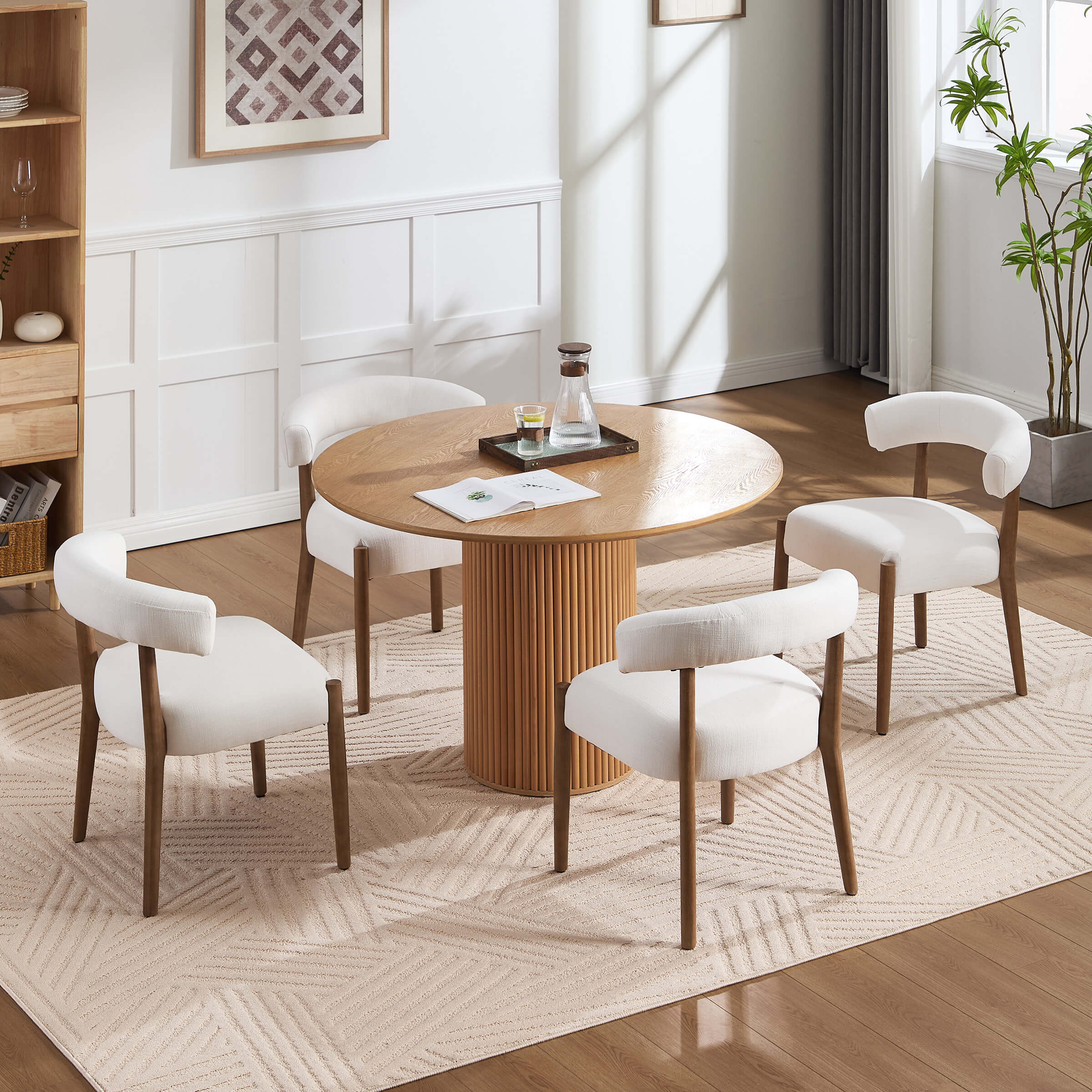 Curved Open Back Kitchen Chairs Set of 2 - 10077DC - Image 21