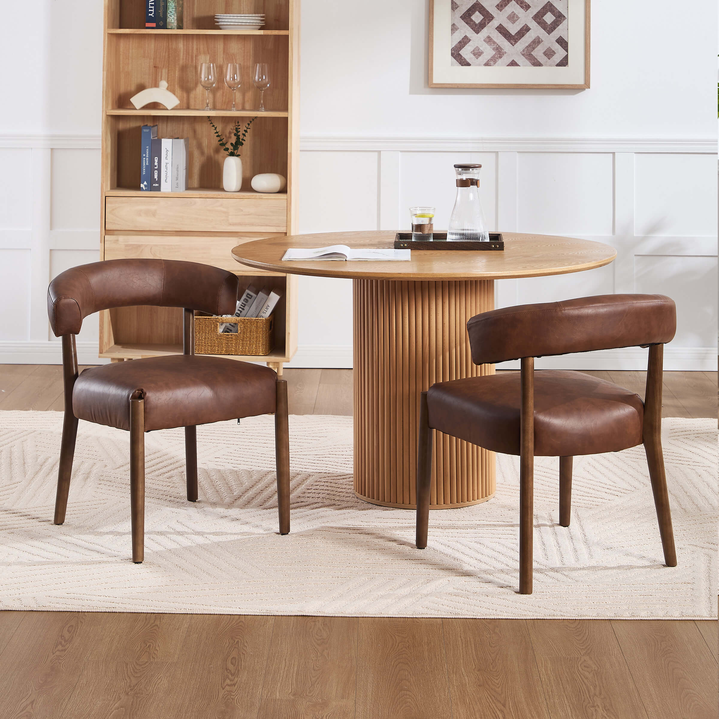 Curved Open Back Kitchen Chairs Set of 2 - 10077DC - Image 29