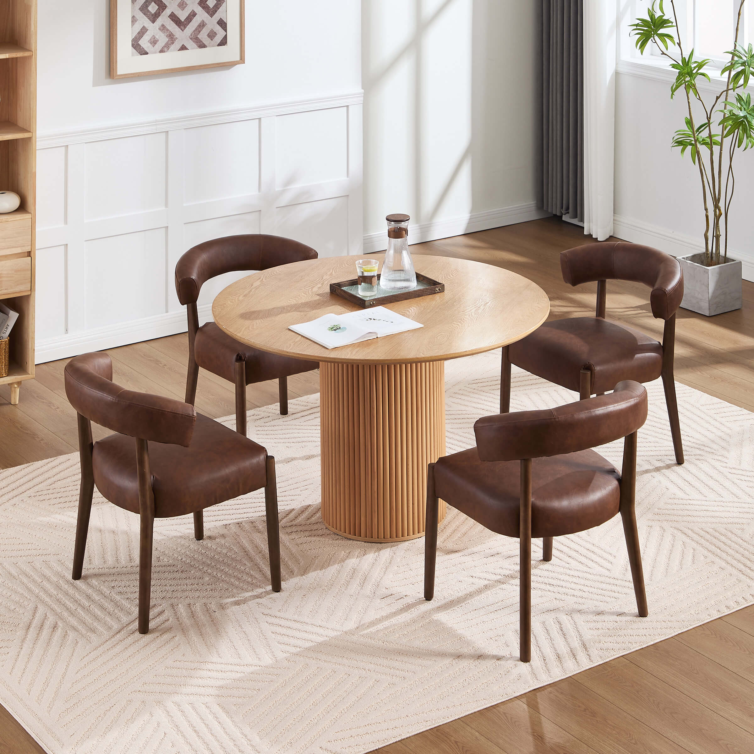 Curved Open Back Kitchen Chairs Set of 2 - 10077DC - Image 30