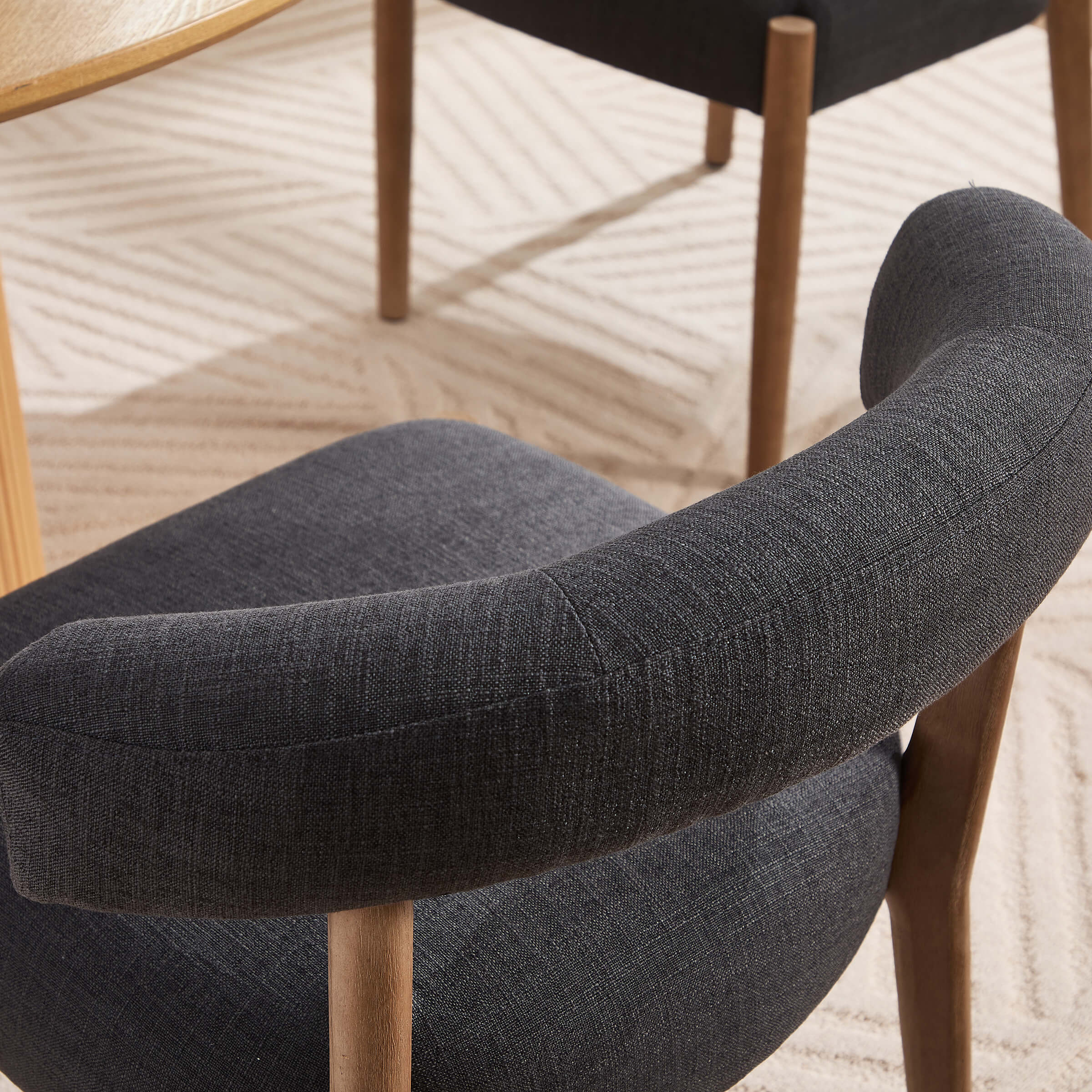 Curved Open Back Kitchen Chairs Set of 2 - 10077DC - Image 4
