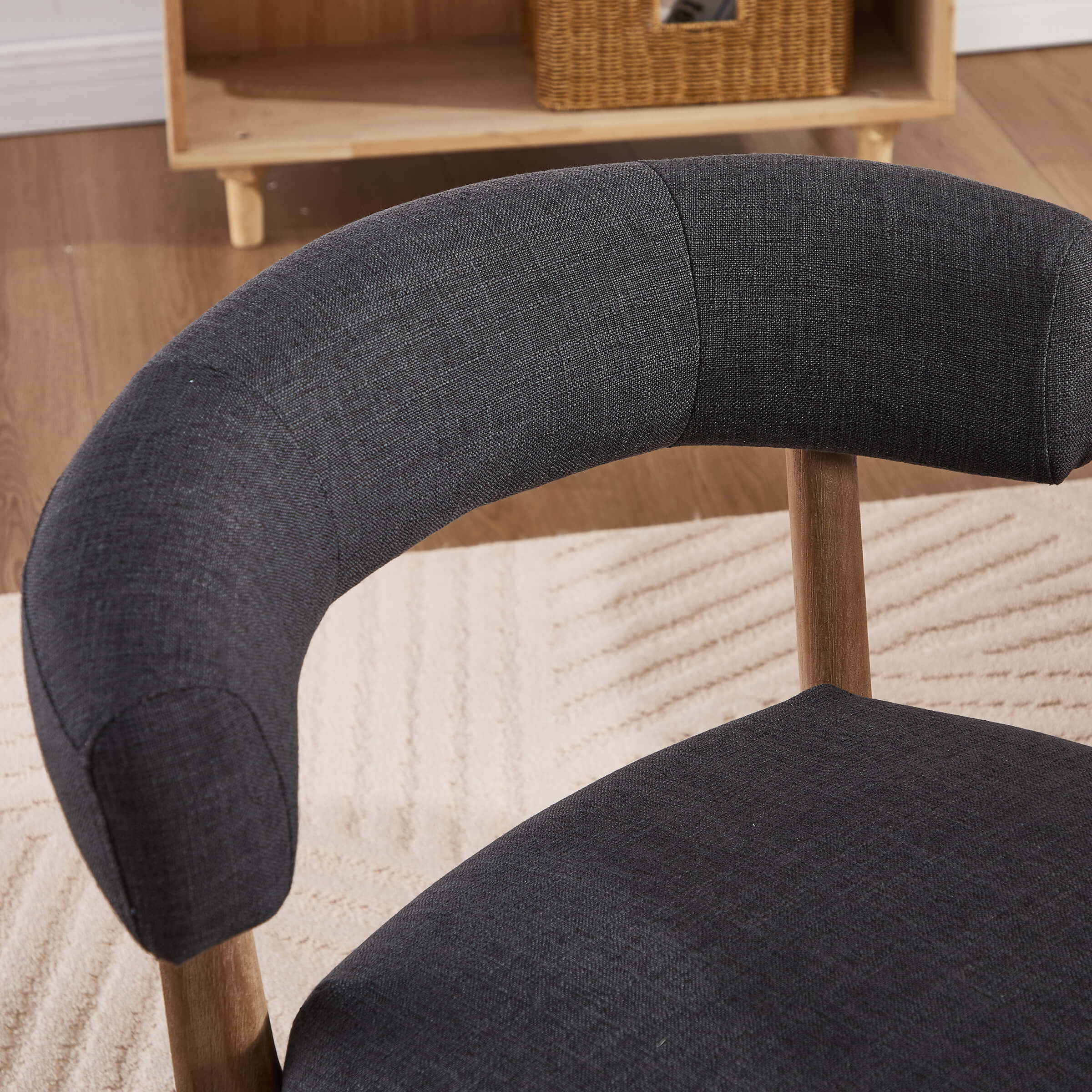 Curved Open Back Kitchen Chairs Set of 2 - 10077DC - Image 5