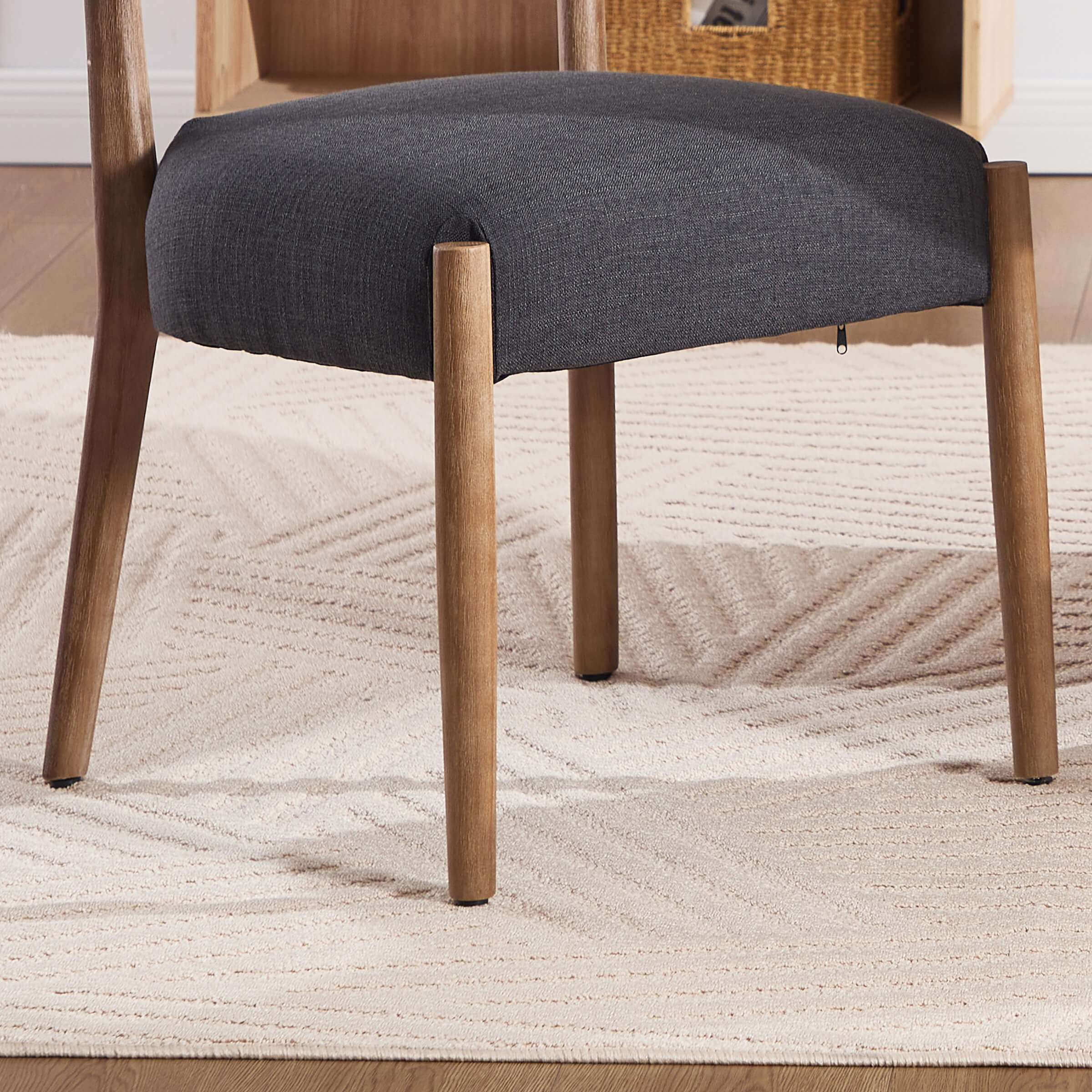 Curved Open Back Kitchen Chairs Set of 2 - 10077DC - Image 8