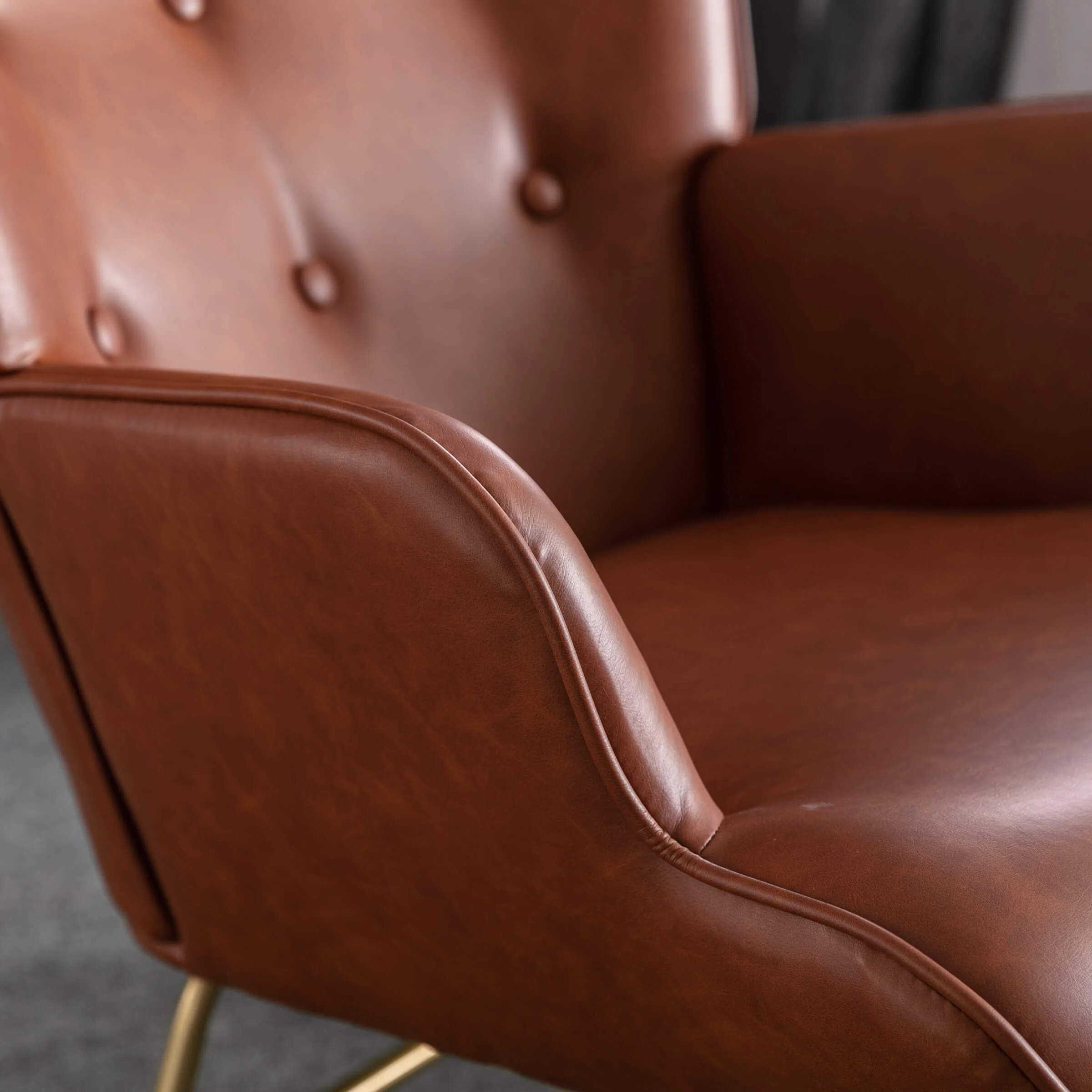 Tufted Wingback Accent Rocking Chair 1 PCS - 8901RC - Image 14
