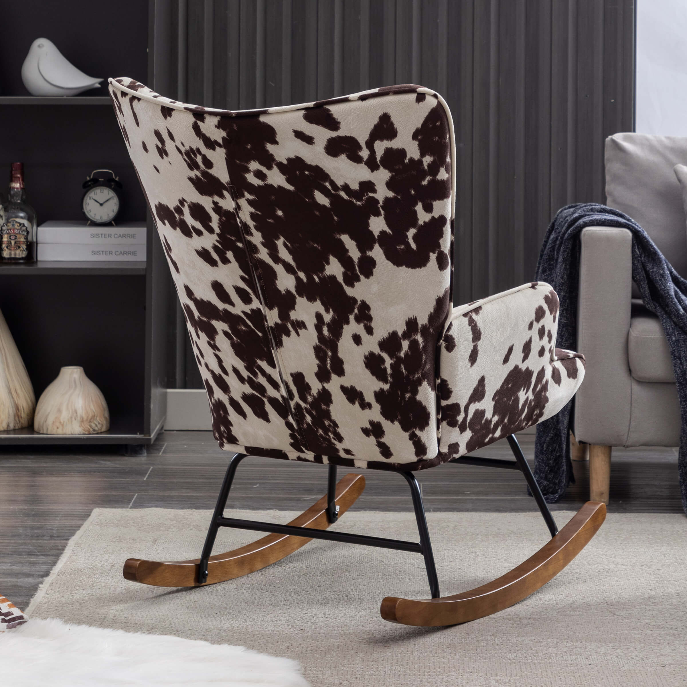 Tufted Wingback Accent Rocking Chair 1 PCS - 8901RC - Image 4