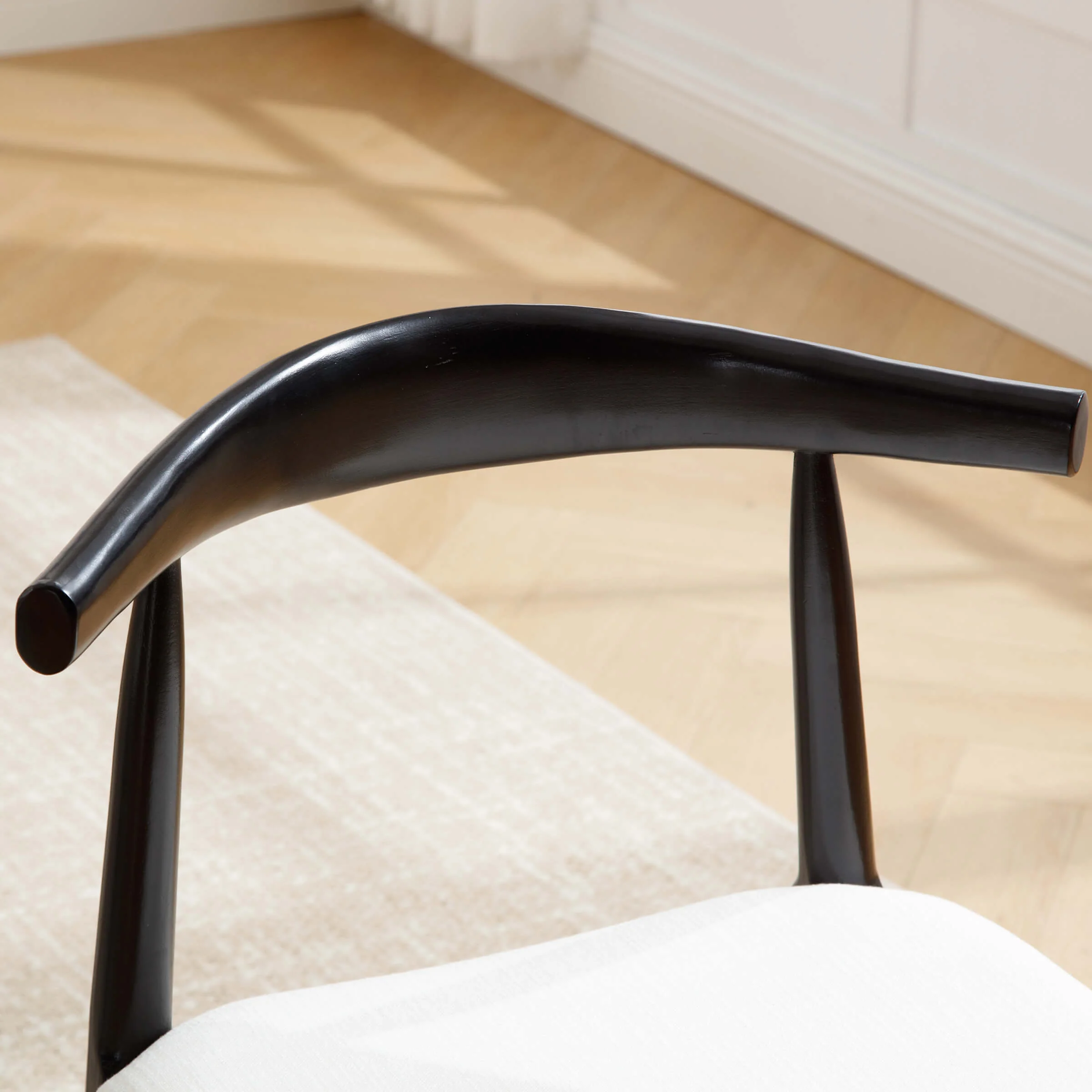 Wood Barrel Back Kitchen Chairs Set of 2 - X017DC - Image 6