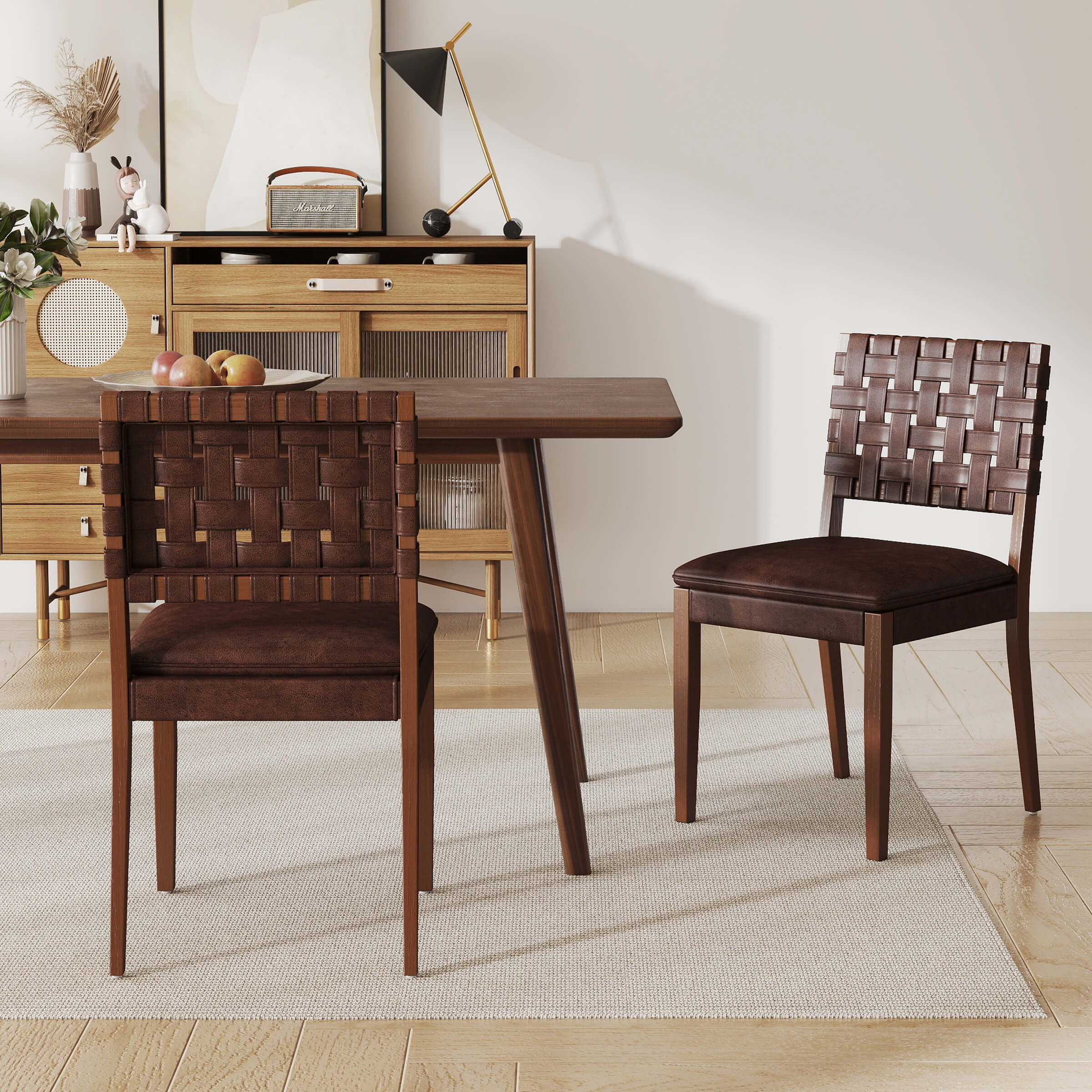 Woven Rattan Dining Chairs Set of 2 - 5080DC - Image 10