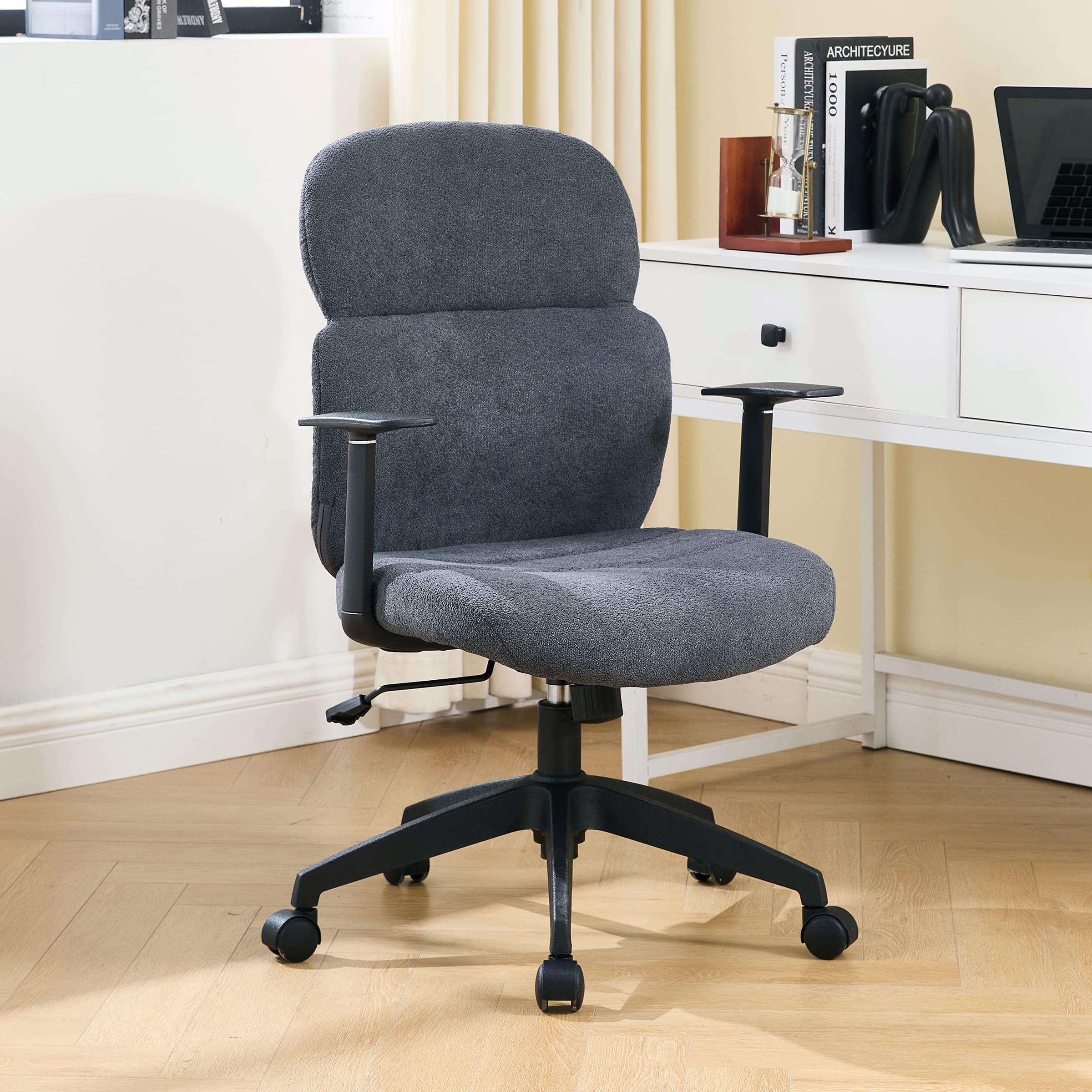 Adjustable Rolling Desk Chair with Armrest - X259OC - Image 10