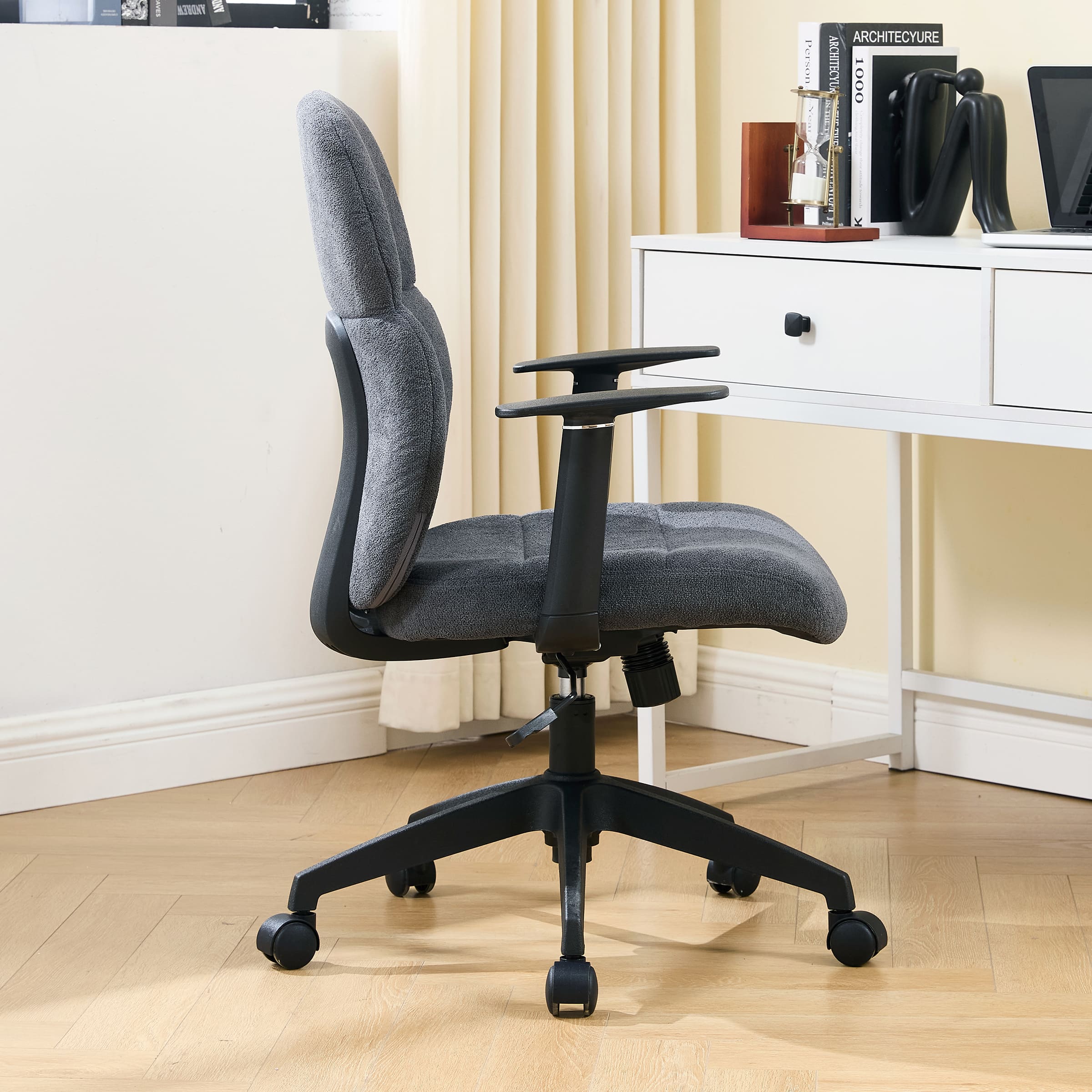 Adjustable Rolling Desk Chair with Armrest - X259OC - Image 11