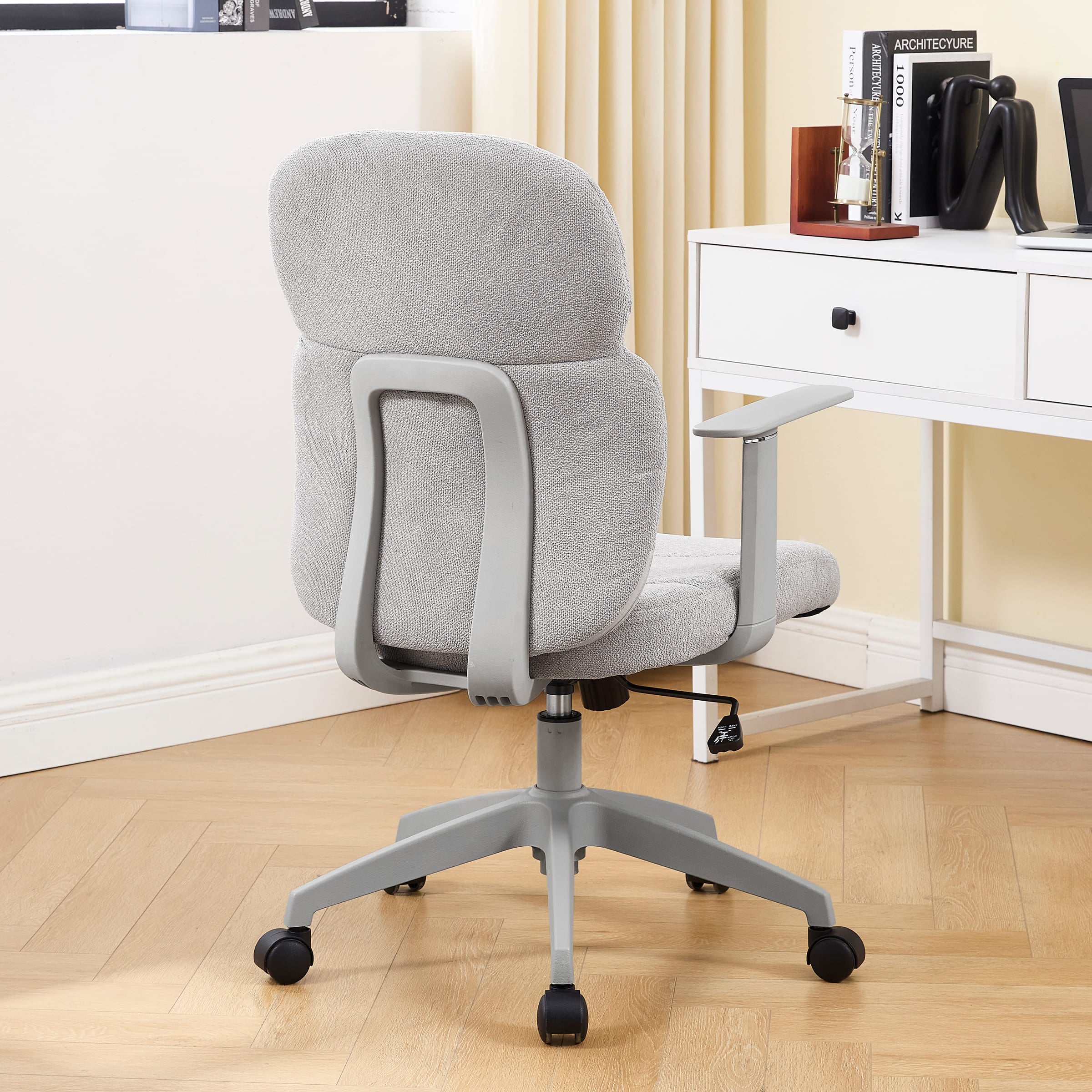 Adjustable Rolling Desk Chair with Armrest - X259OC - Image 3