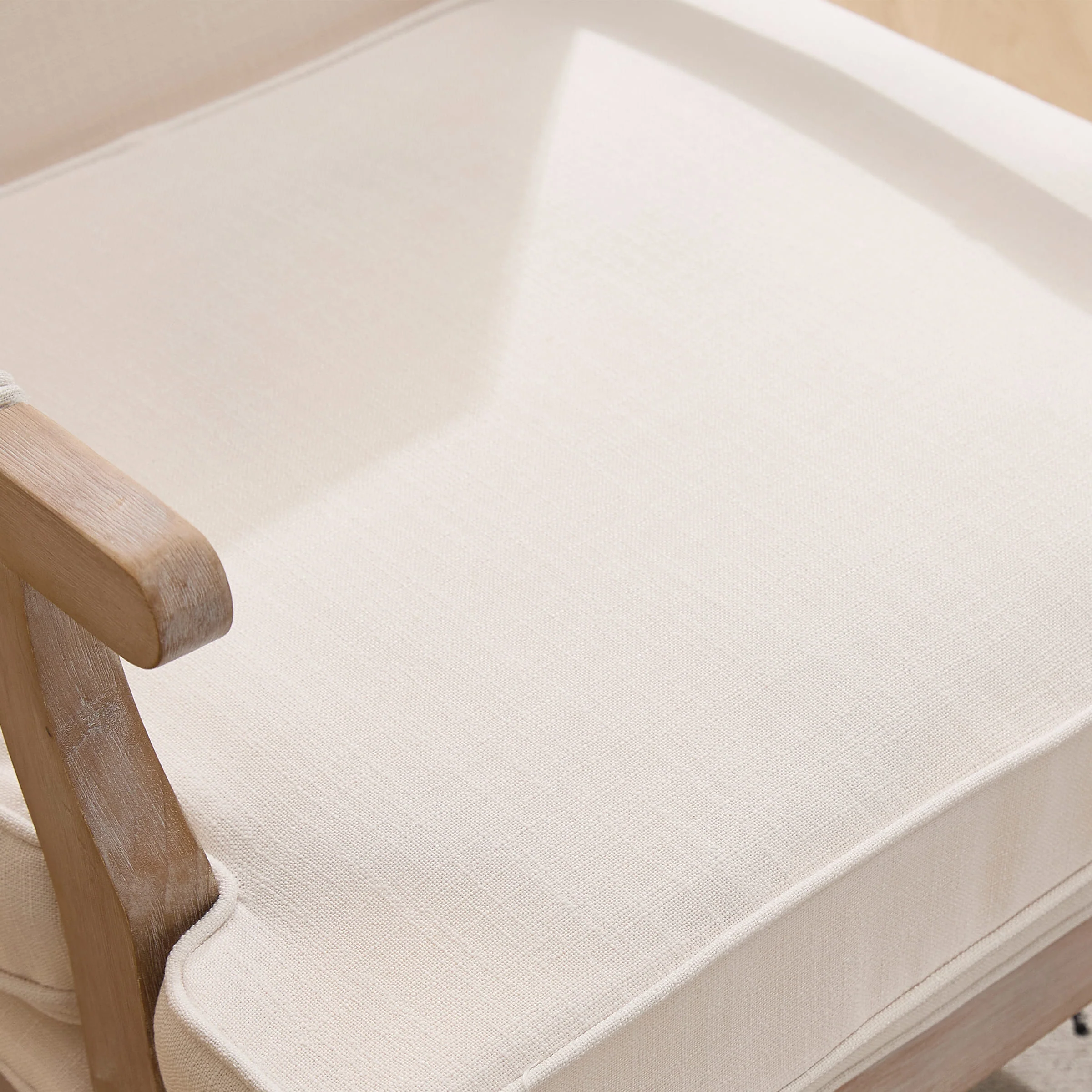 Linen Upholstered Solid Wood Armchair - 30026AC - Image 4