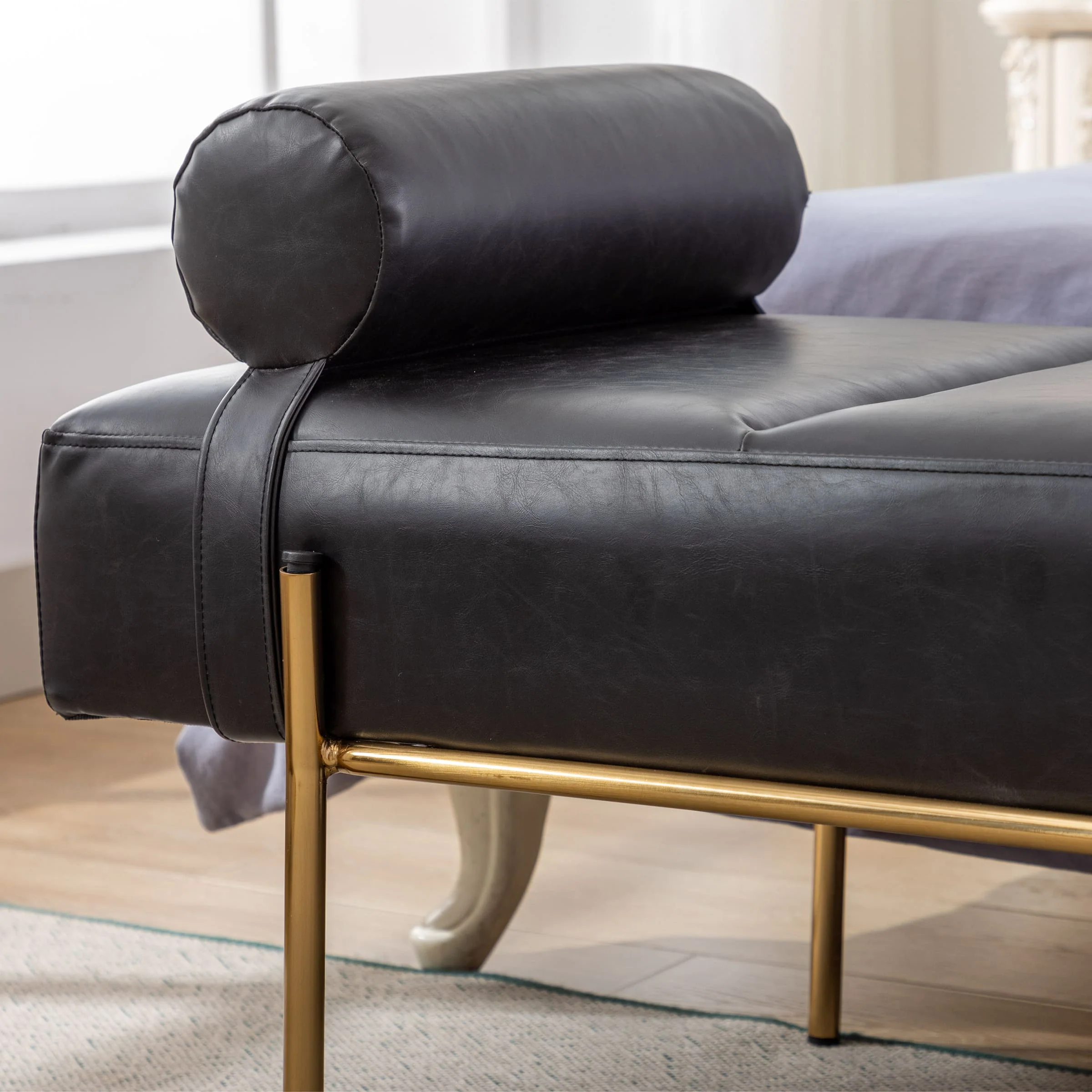55"W Golden Legs End of Bed Bench - 8256DB - Image 16
