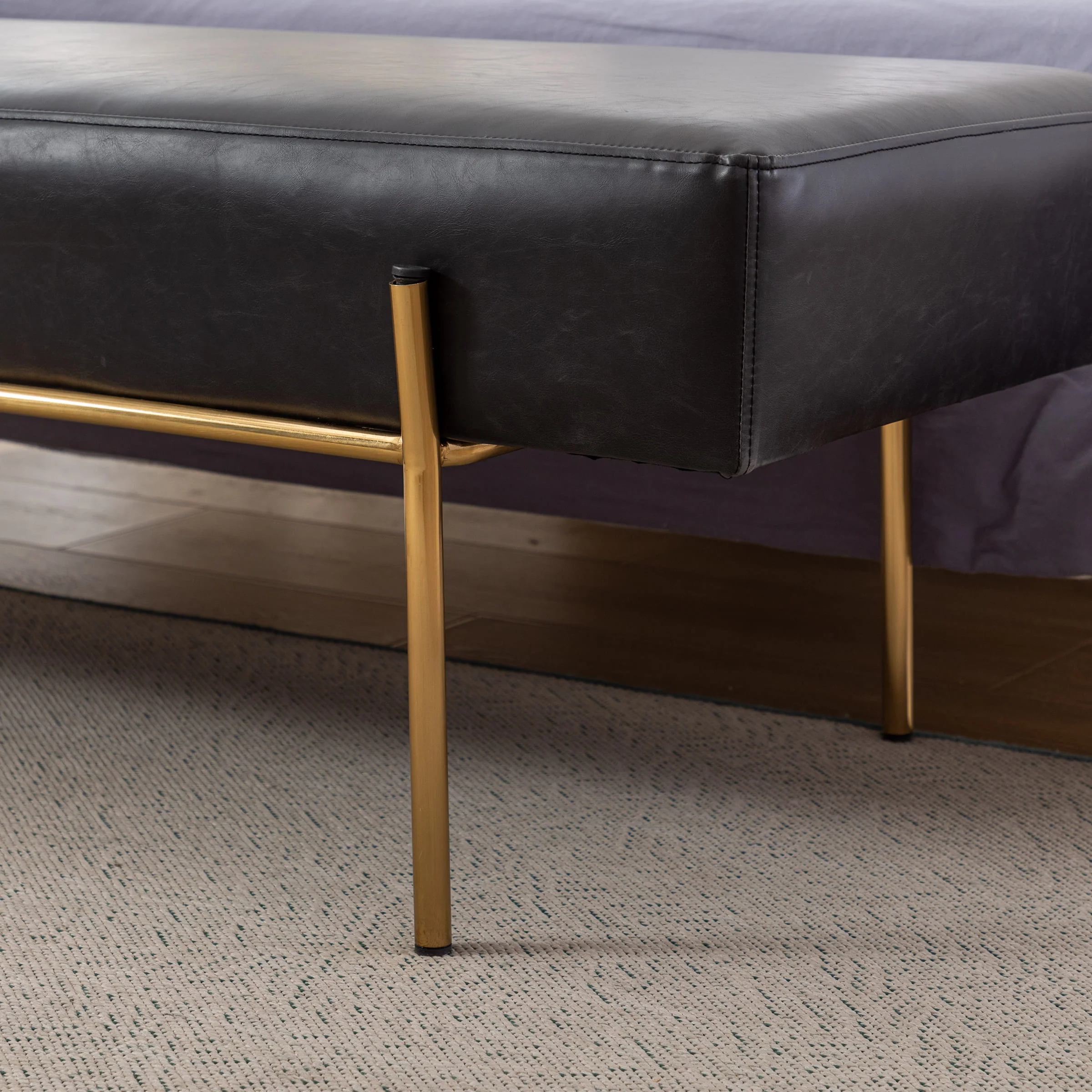 55"W Golden Legs End of Bed Bench - 8256DB - Image 17