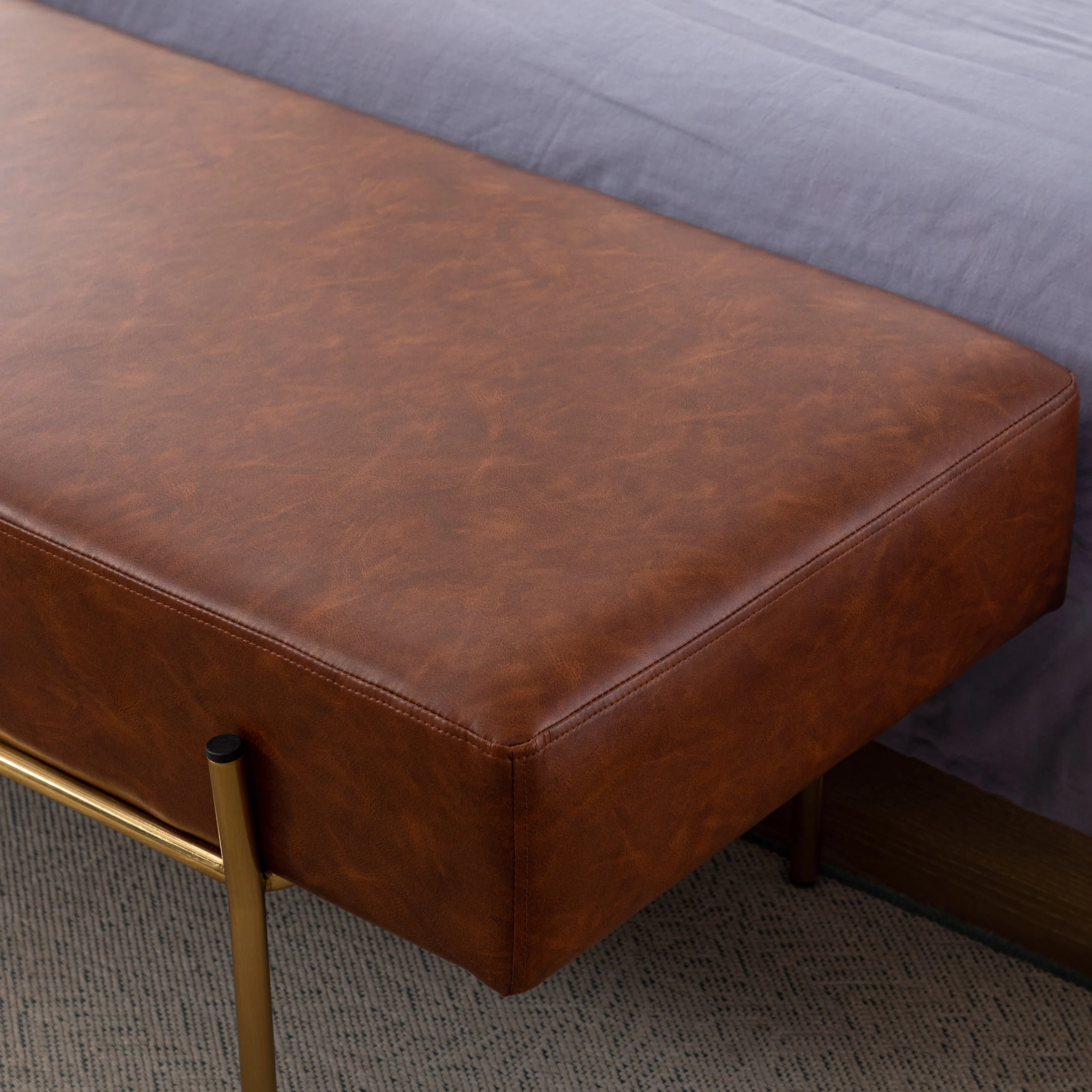 55"W Golden Legs End of Bed Bench - 8256DB - Image 4