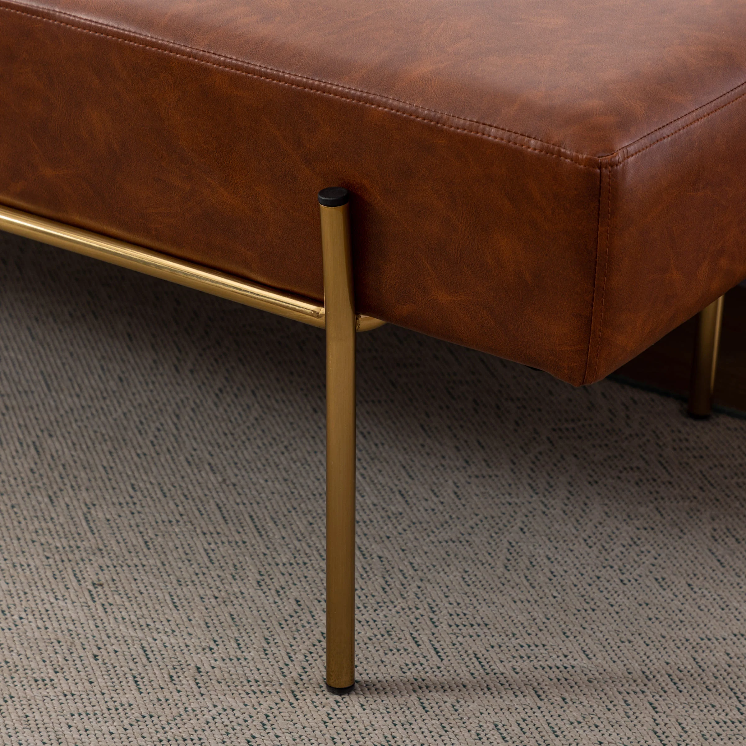 55"W Golden Legs End of Bed Bench - 8256DB - Image 8