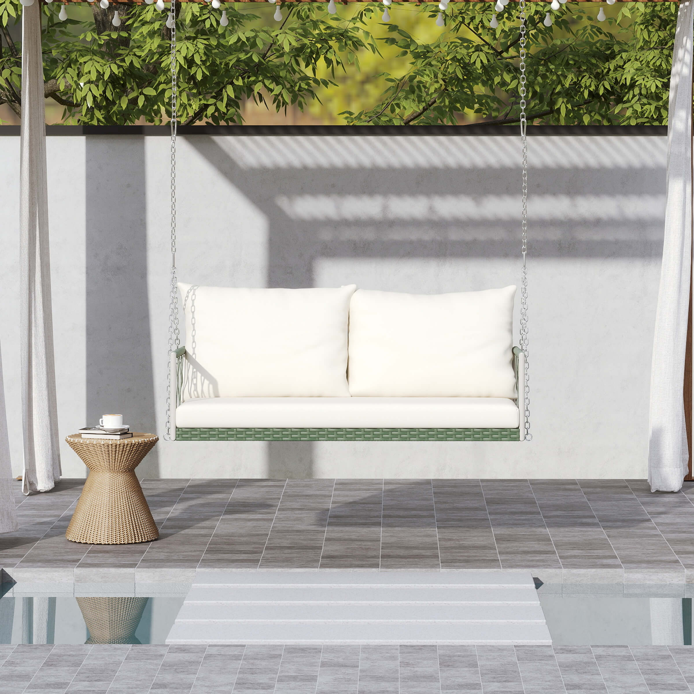 2 Person Modern Patio Hanging Swing - 20702HS - Image 14