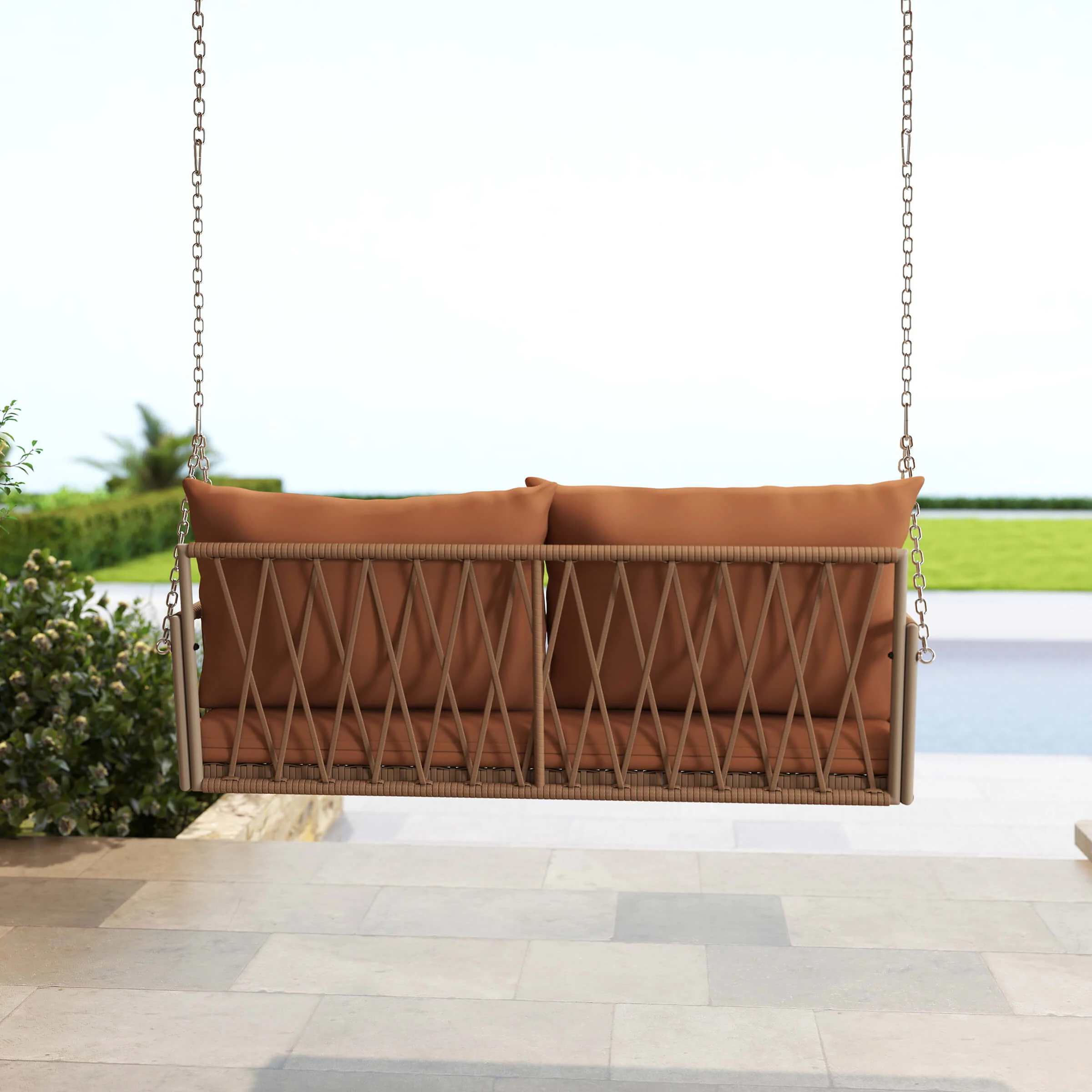 2 Person Modern Patio Hanging Swing - 20702HS - Image 5