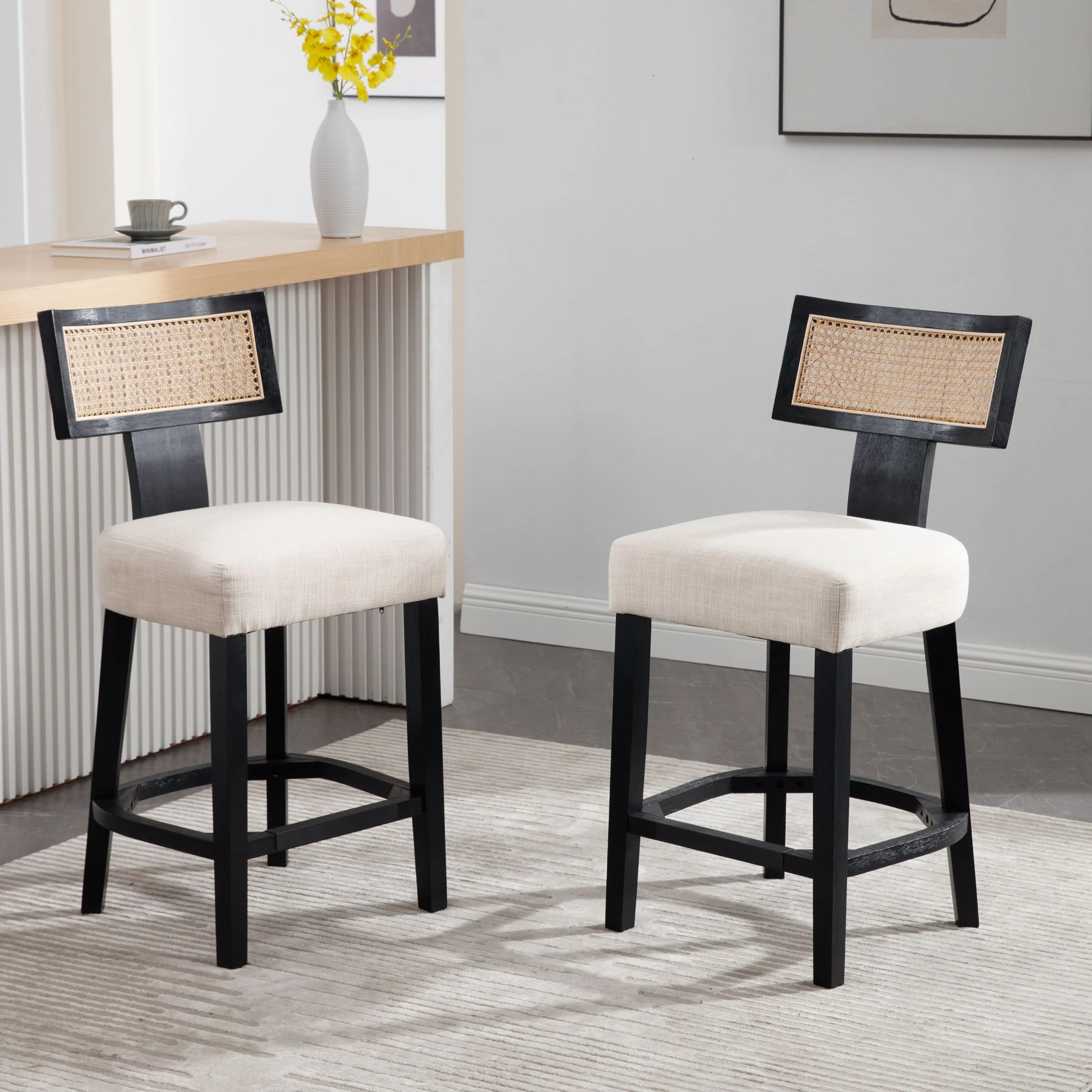 26”H Rattan Back Counter Stools Set of 2 - 5752CS - Image 10