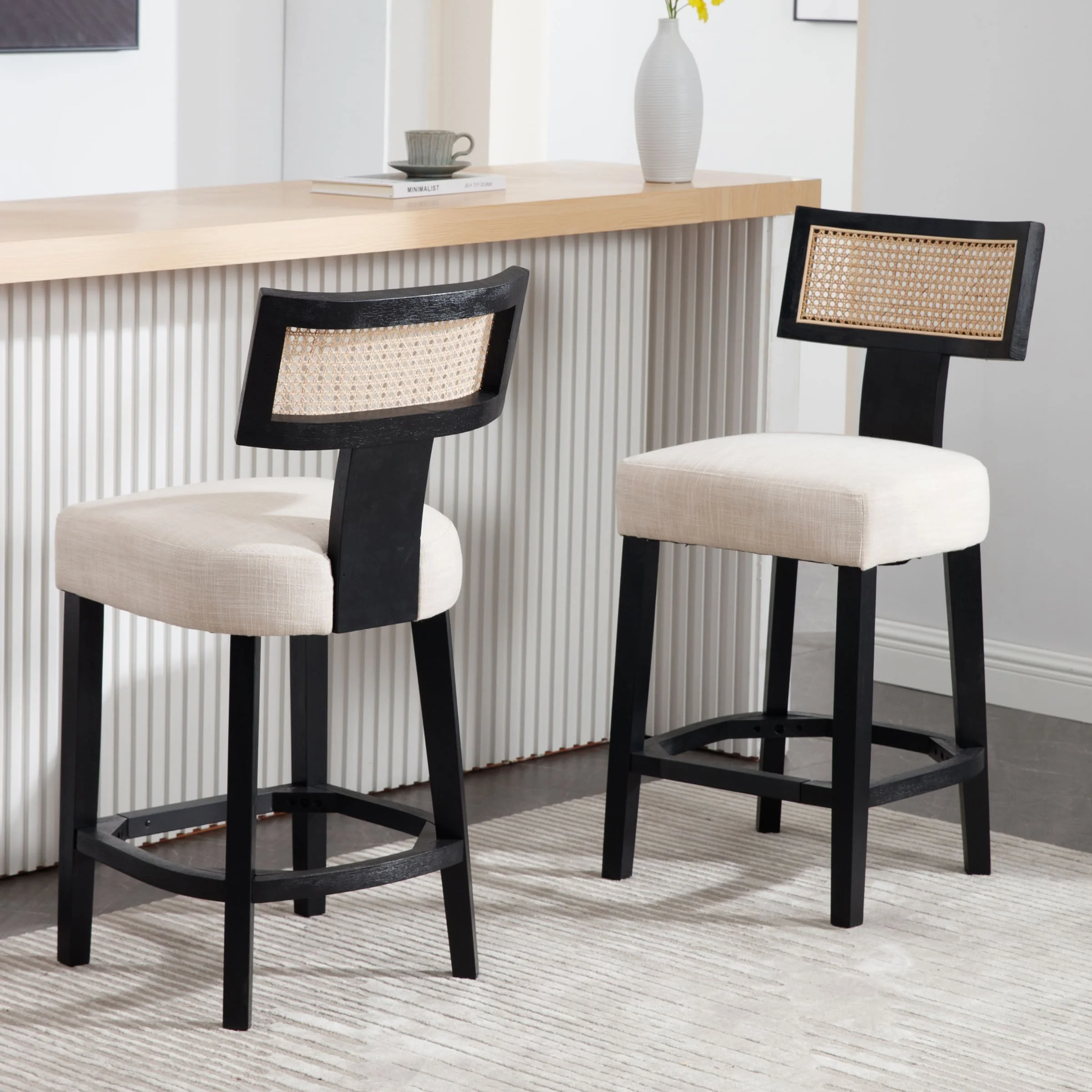 26”H Rattan Back Counter Stools Set of 2 - 5752CS - Image 11