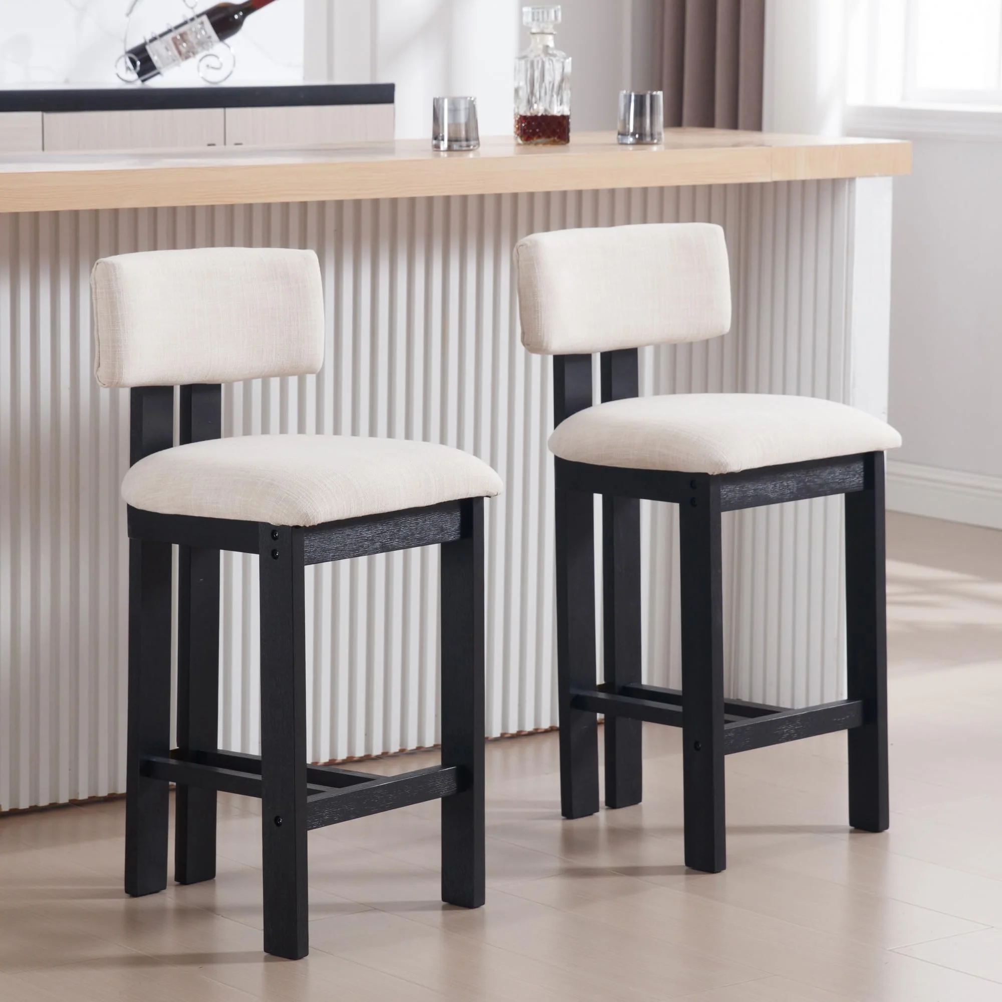 26”H Wood Legs Counter Stools Set of 2 - 5829CS - Image 12