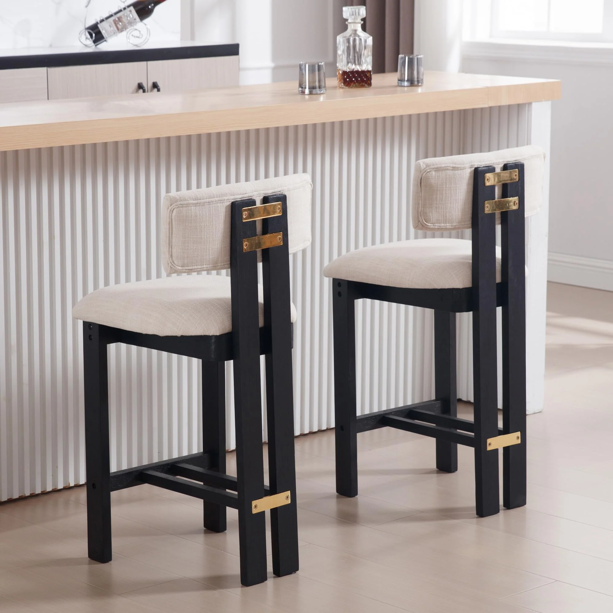 26”H Wood Legs Counter Stools Set of 2 - 5829CS - Image 13