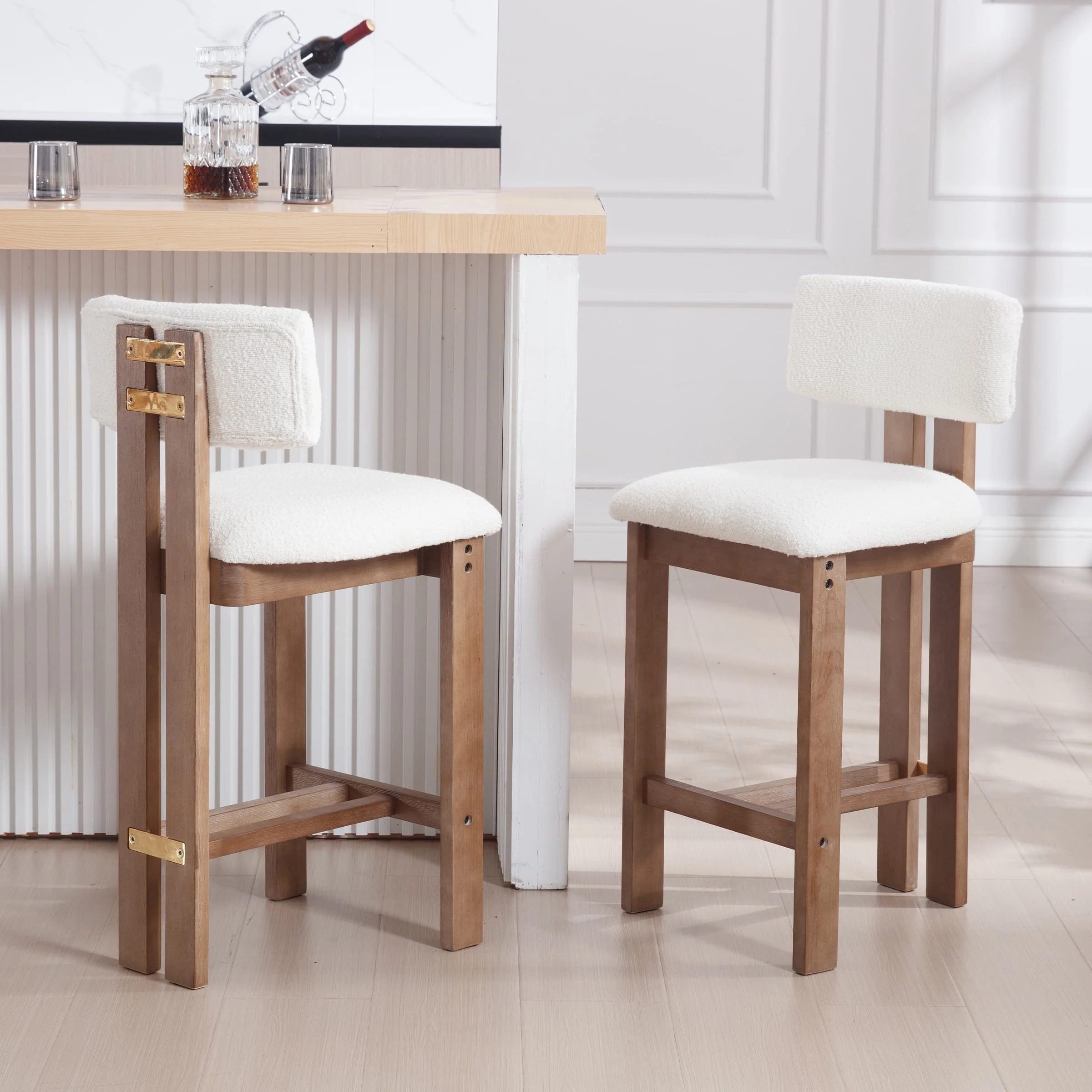 26”H Wood Legs Counter Stools Set of 2 - 5829CS - Image 18