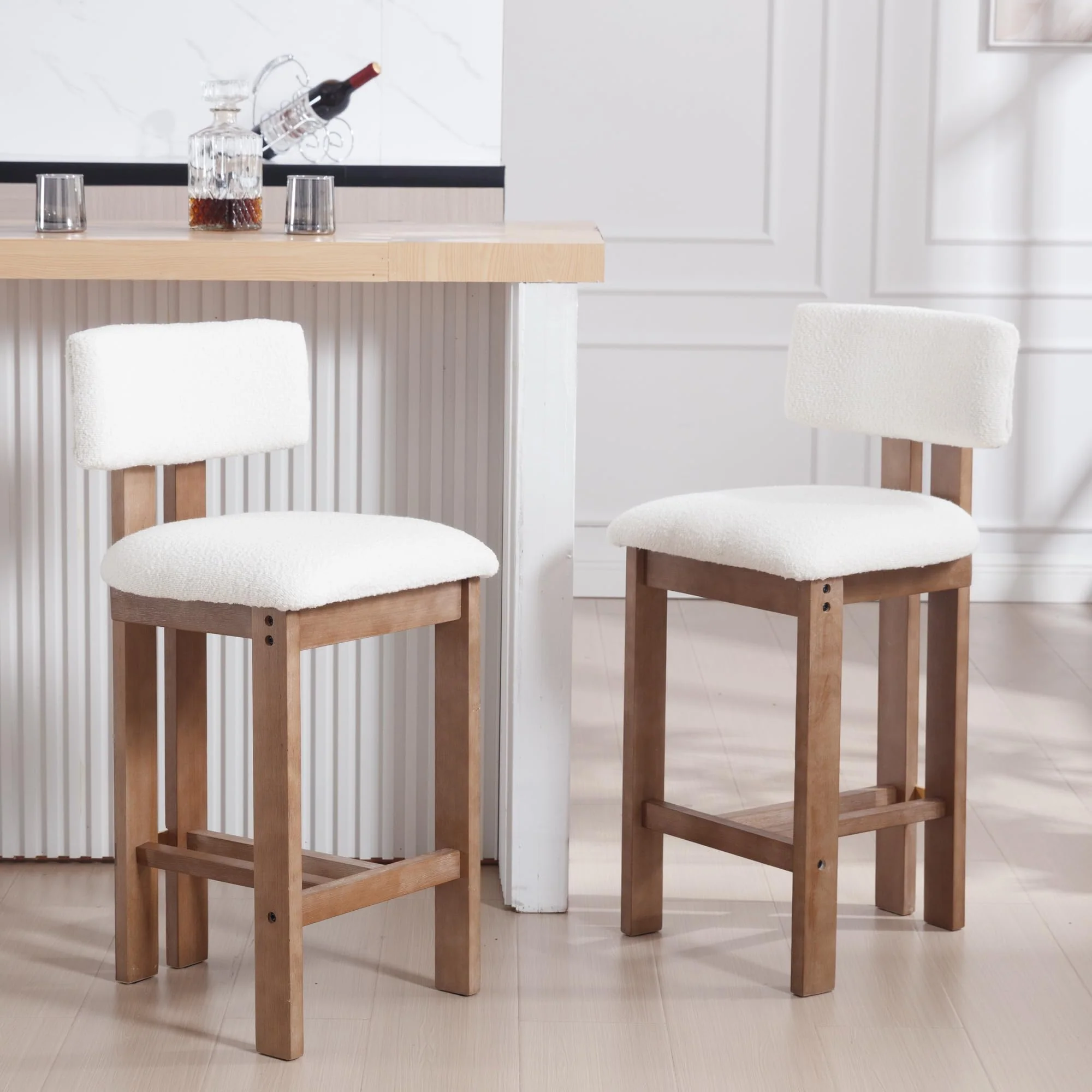 26”H Wood Legs Counter Stools Set of 2 - 5829CS - Image 19