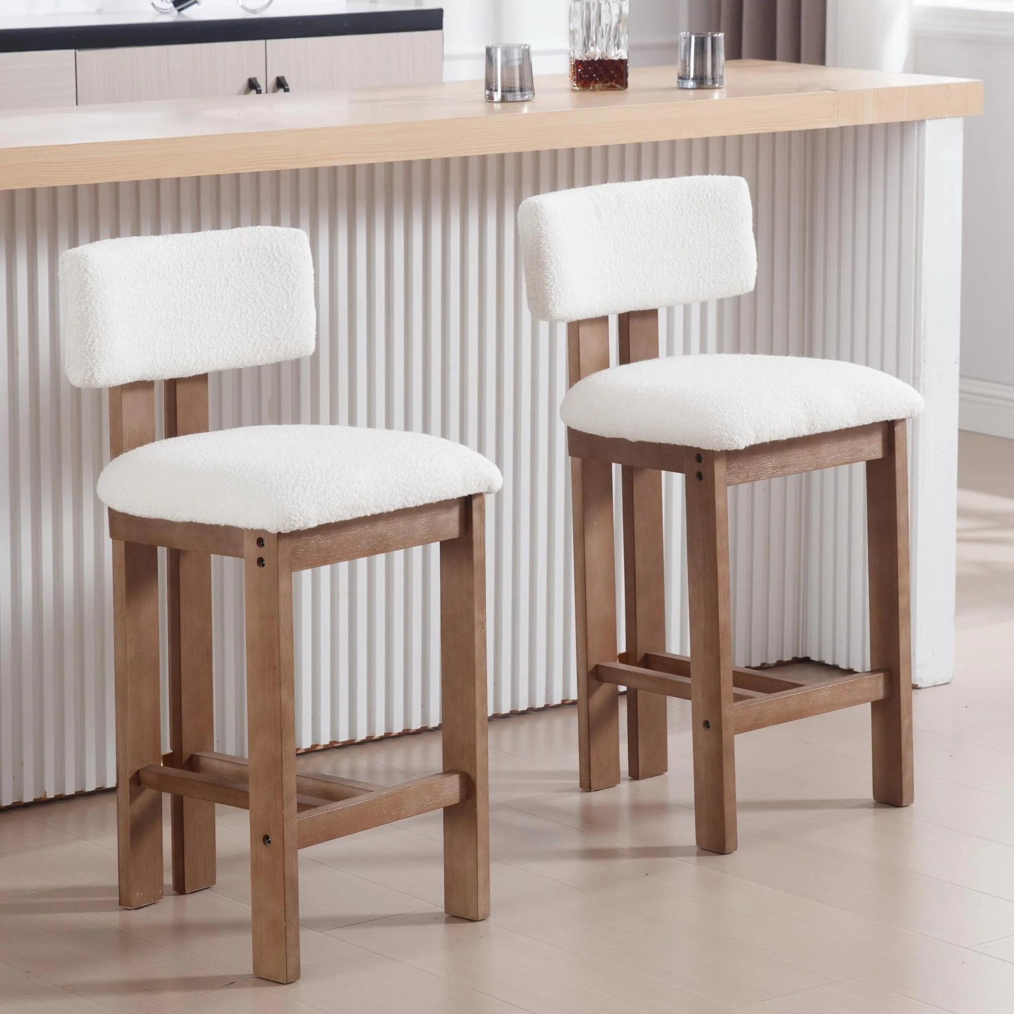 26”H Wood Legs Counter Stools Set of 2 - 5829CS - Image 20