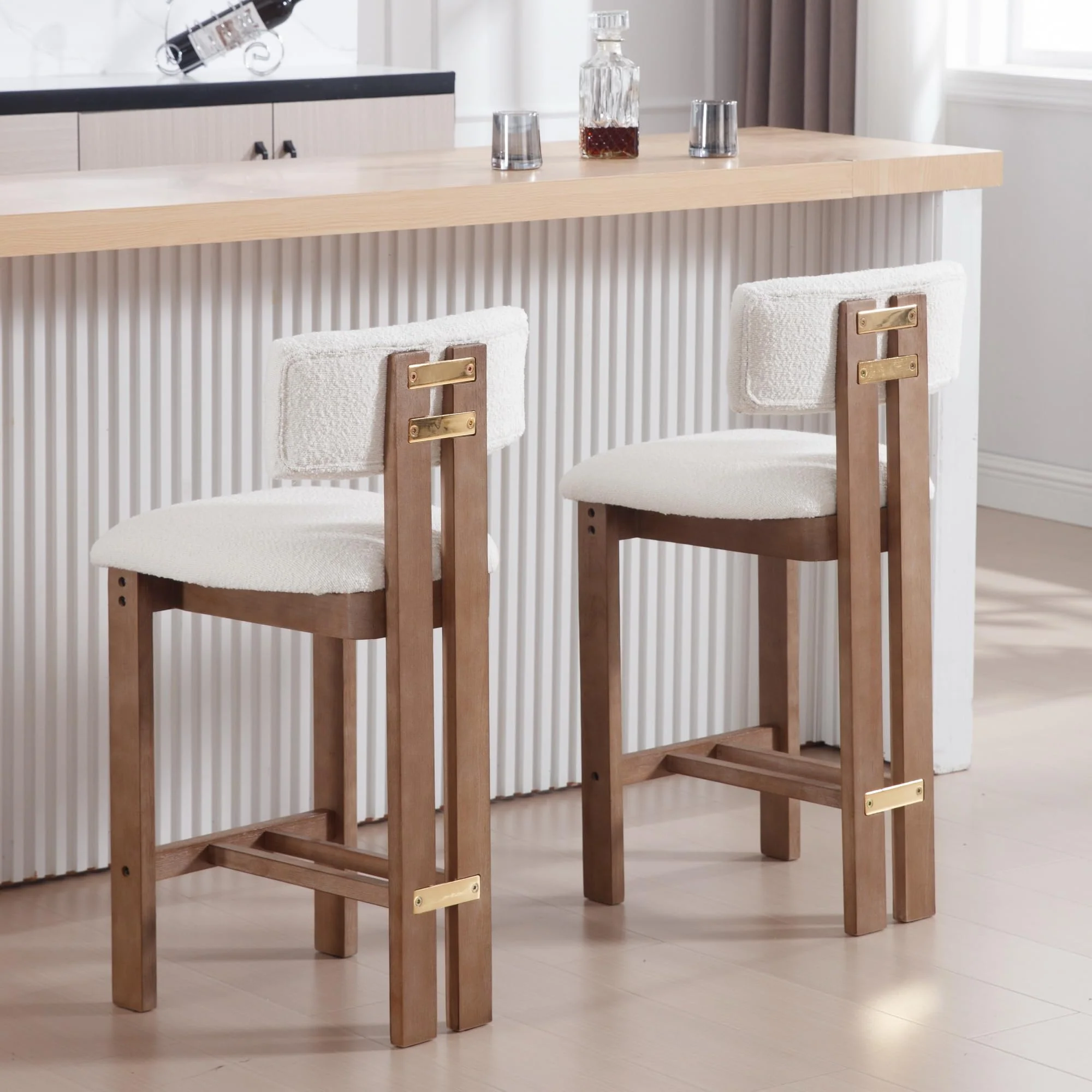 26”H Wood Legs Counter Stools Set of 2 - 5829CS - Image 21