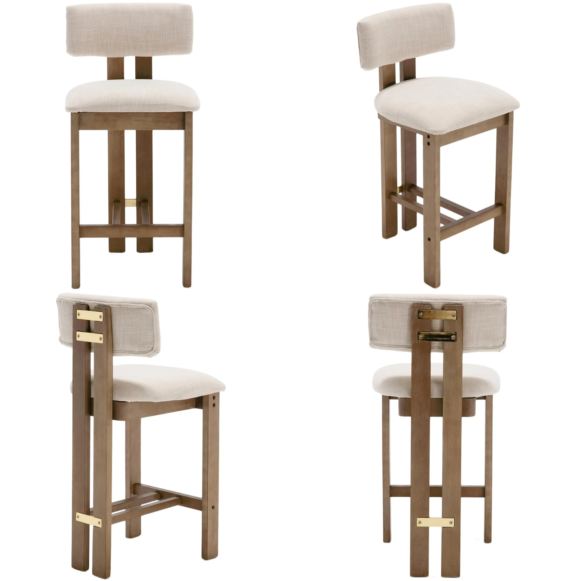 26”H Wood Legs Counter Stools Set of 2 - 5829CS - Image 9