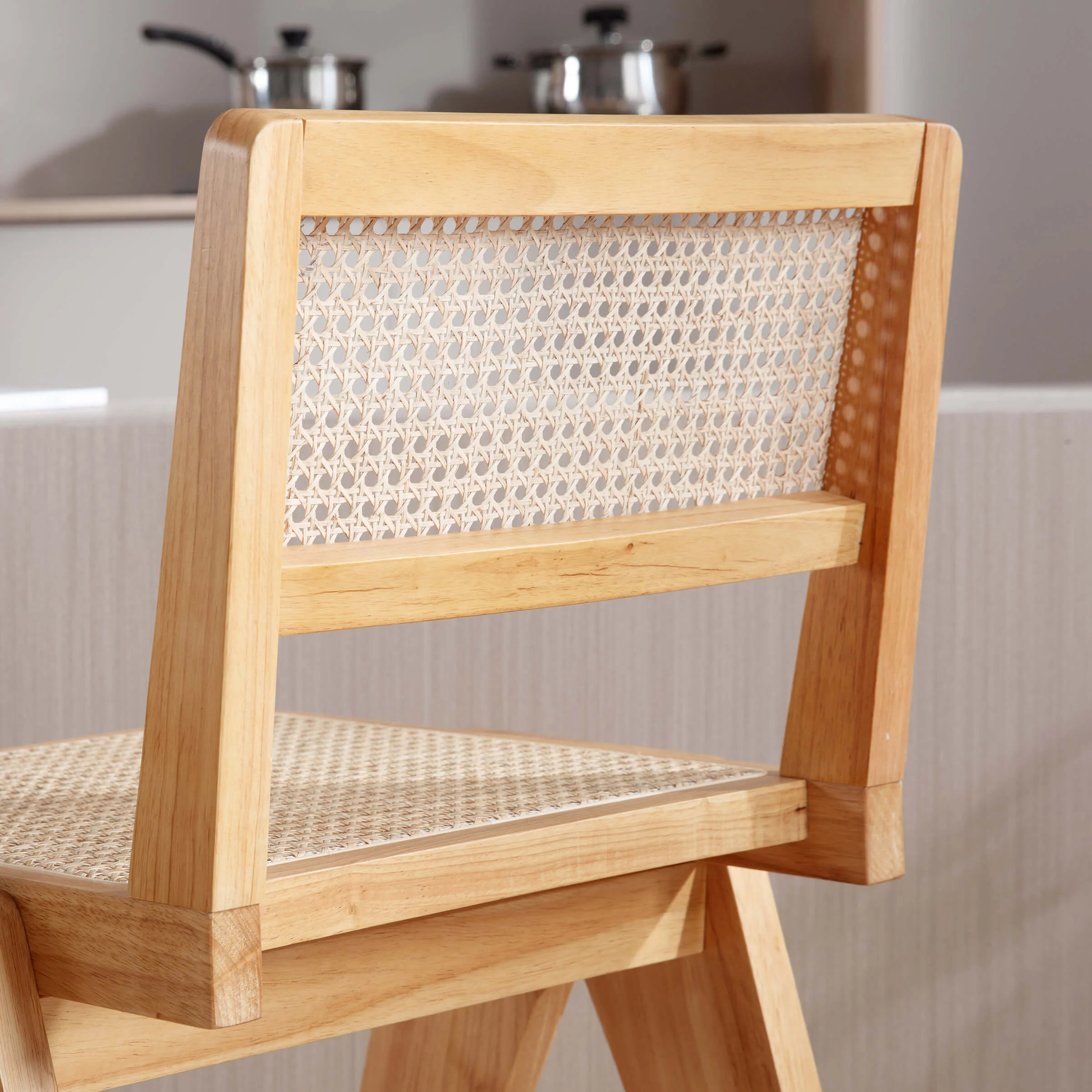 26"H Rattan Back Wood Counte Stools Set of 2 - 5760CS - Image 13