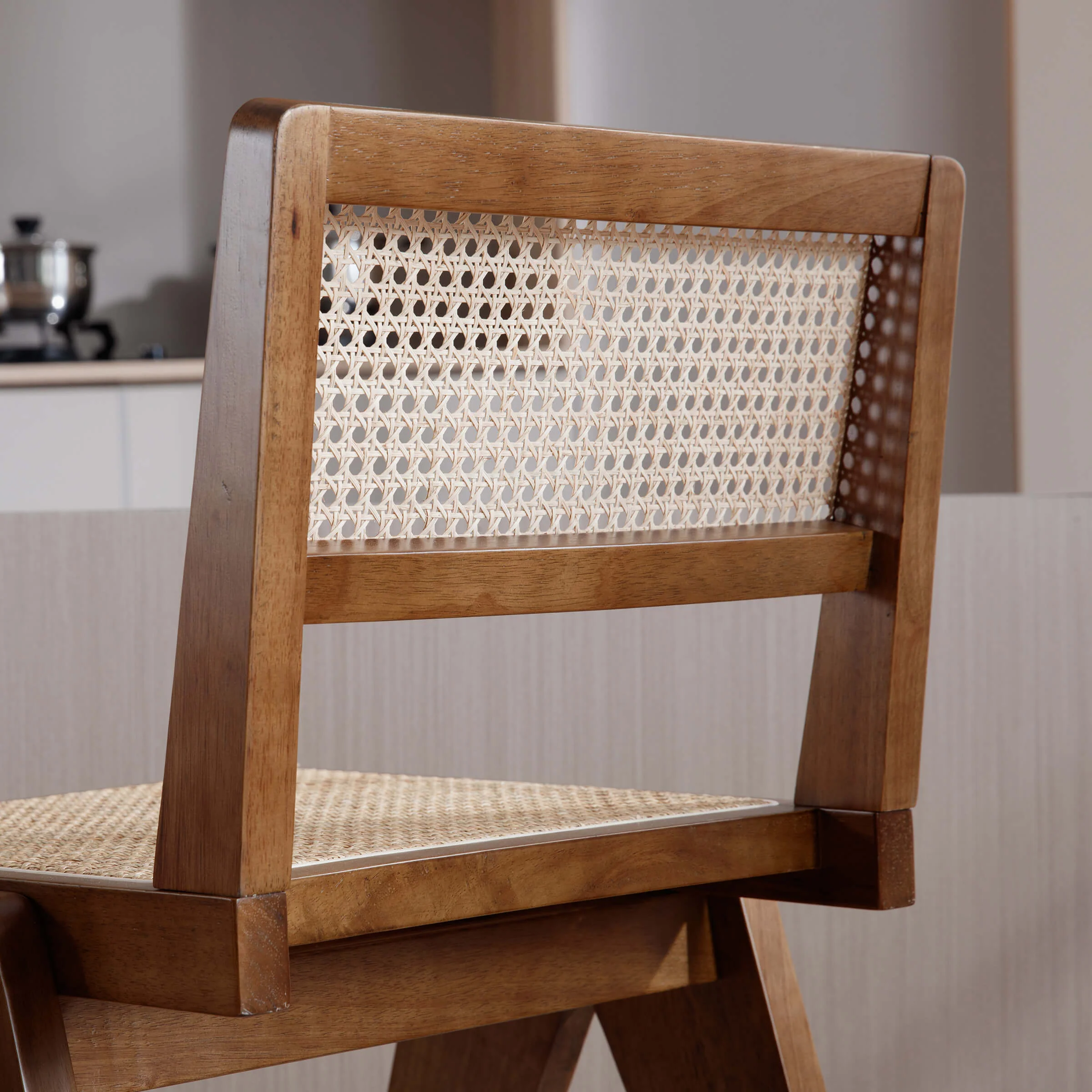 26"H Rattan Back Wood Counte Stools Set of 2 - 5760CS - Image 7