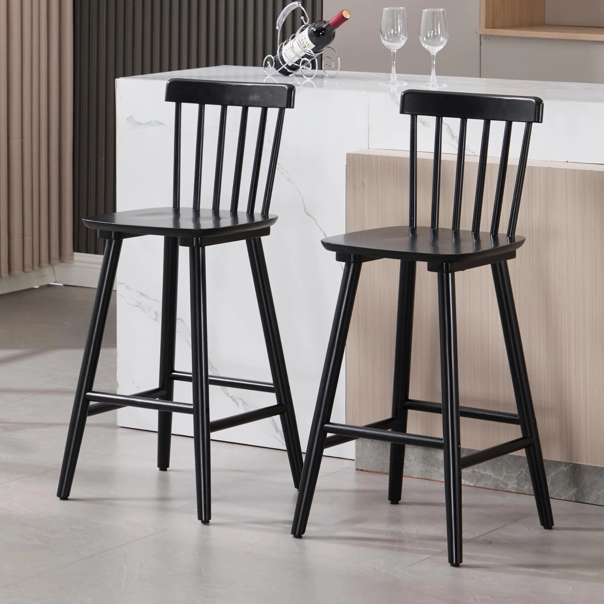 26"H Wooden Counter Stools Set of 2 - X021CS - Image 18