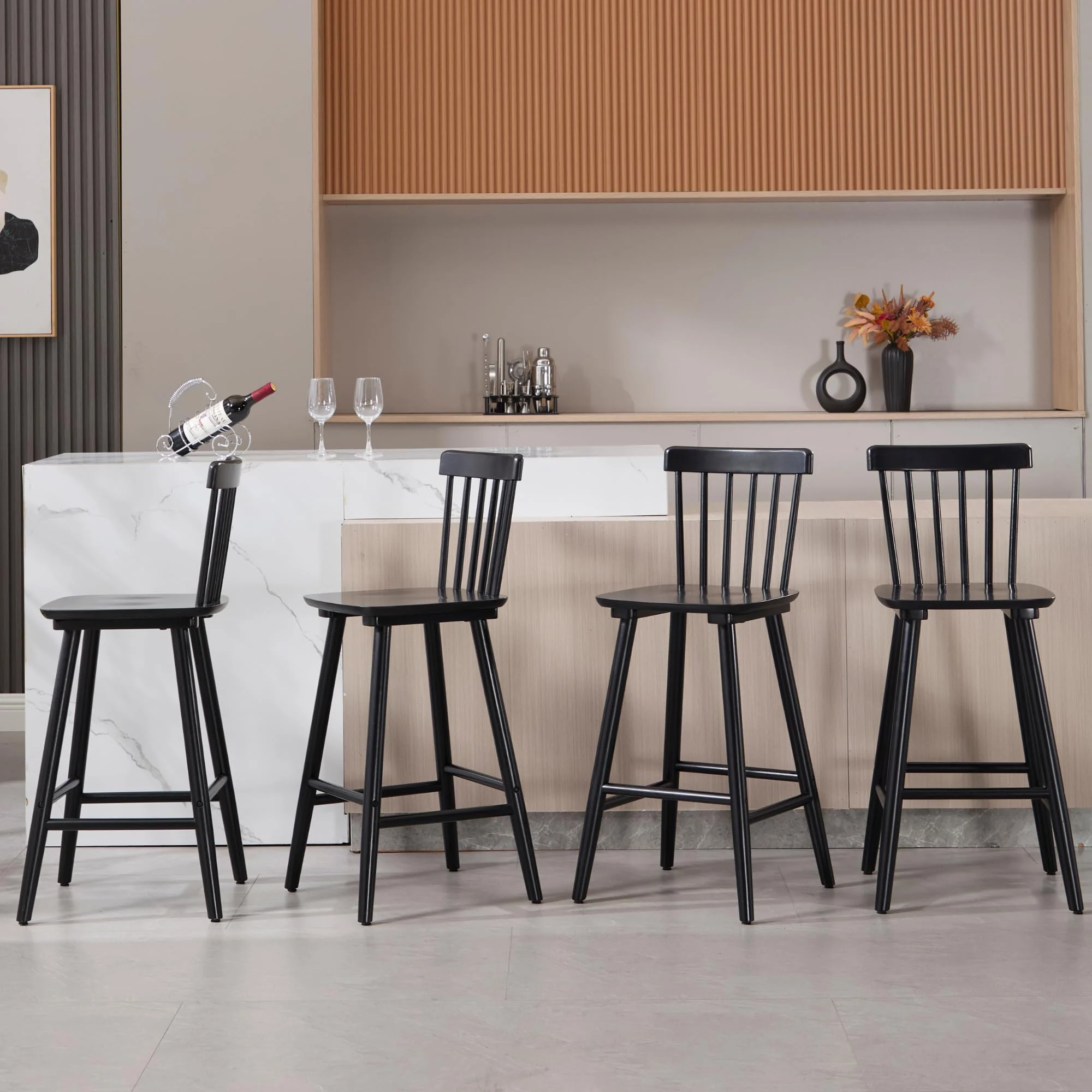 26"H Wooden Counter Stools Set of 2 - X021CS - Image 19