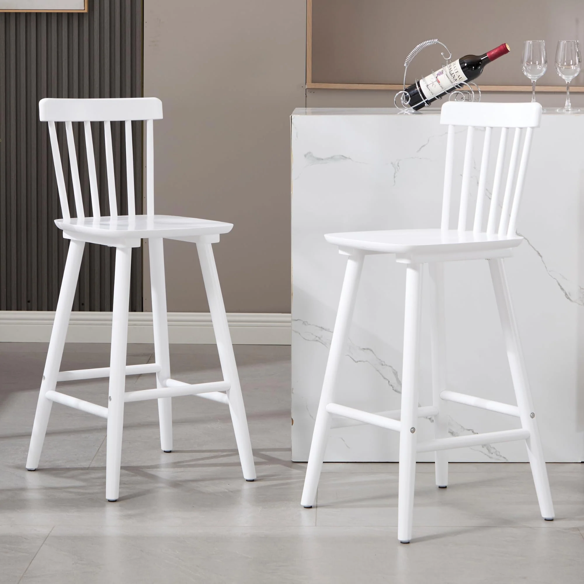 26"H Wooden Counter Stools Set of 2 - X021CS - Image 24